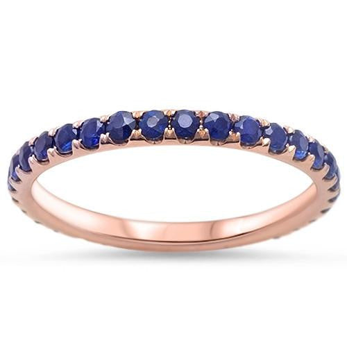 Alianza de boda en oro rosa de 14K, 0.81CT.