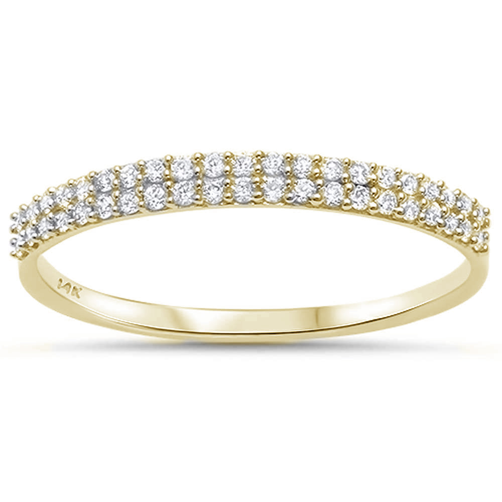 Anillo churumbela doble oro amarillo de 14K con diamantes de 0.18ct.