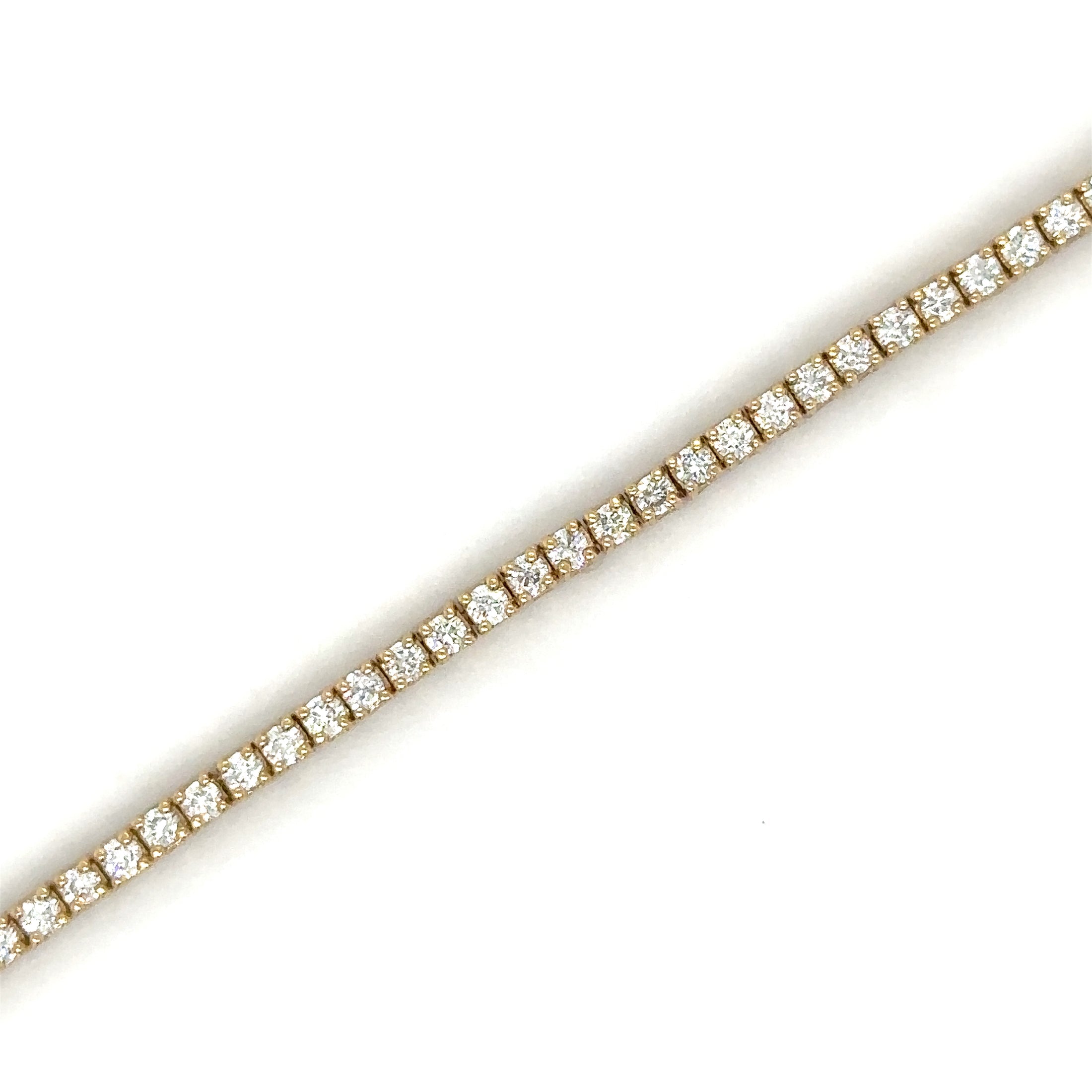 Pulsera Tennis de Diamante 2 CT. en Oro Amarillo de 14K