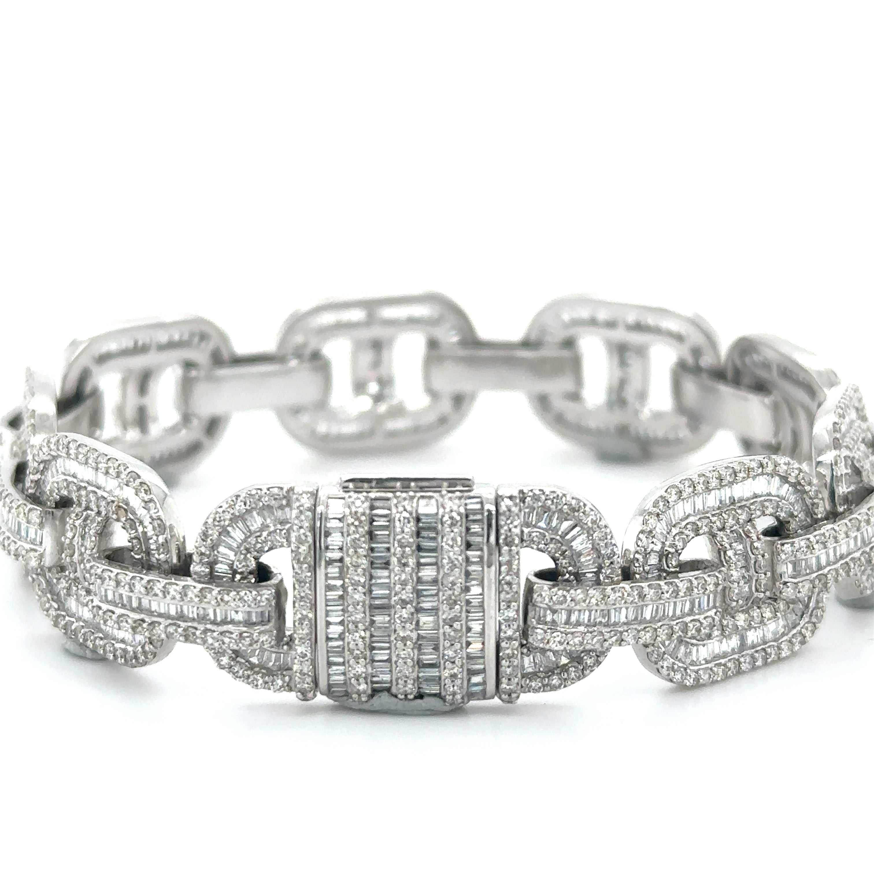 Pulsera De Diamantes En Oro Amarillo De 14K 8.46 Ct.
