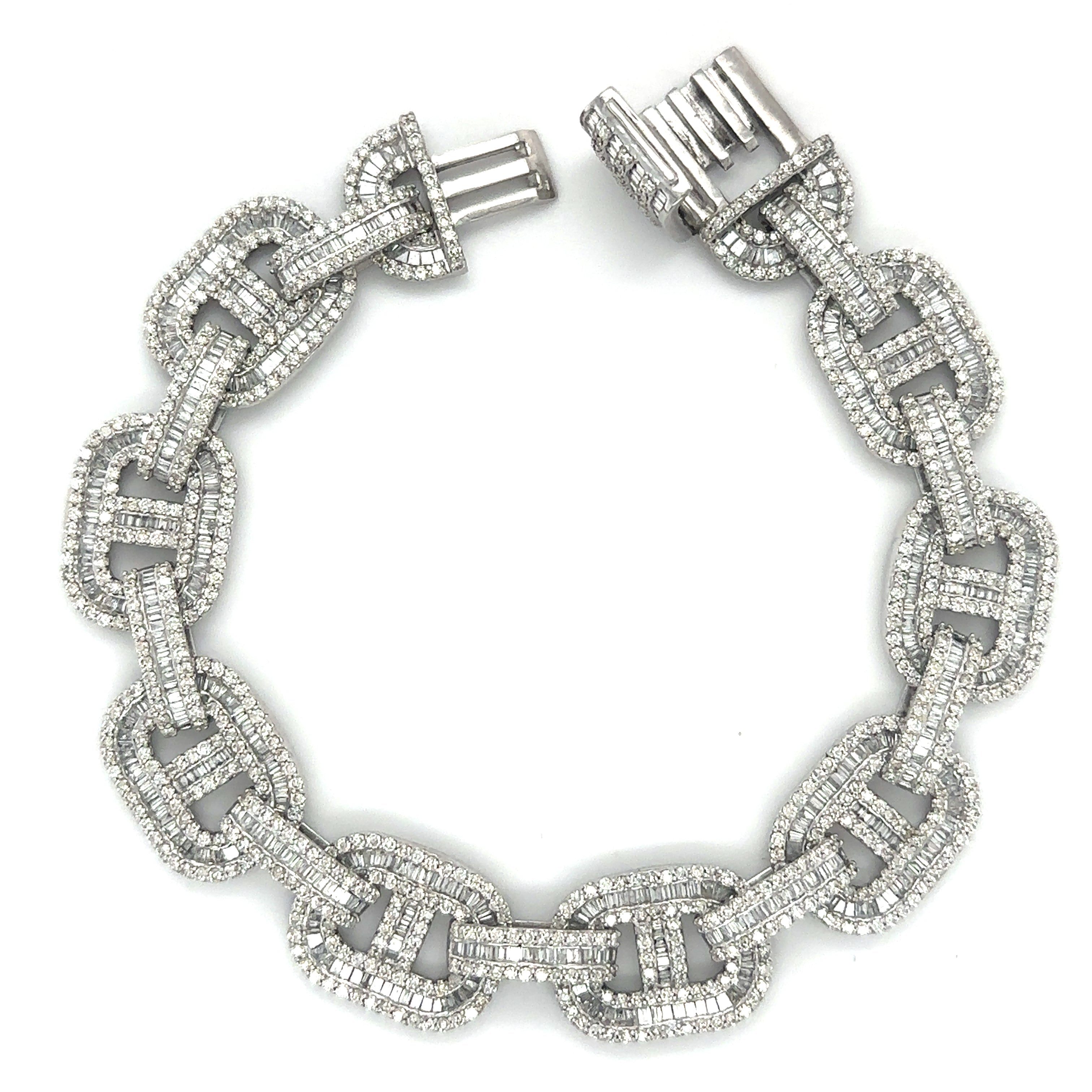 Pulsera De Diamantes En Oro Amarillo De 14K 8.46 Ct.