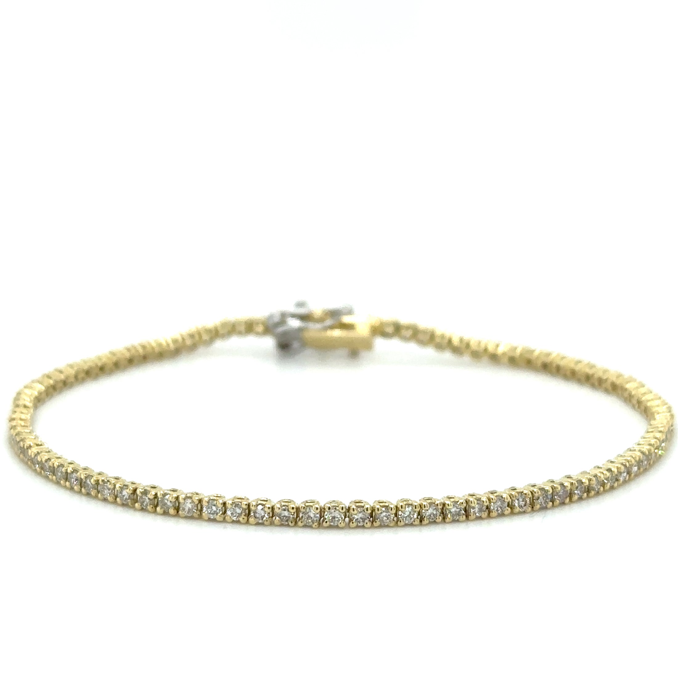 Pulsera Tennis de Diamante 1.52 CT. en Oro Amarillo de 14K