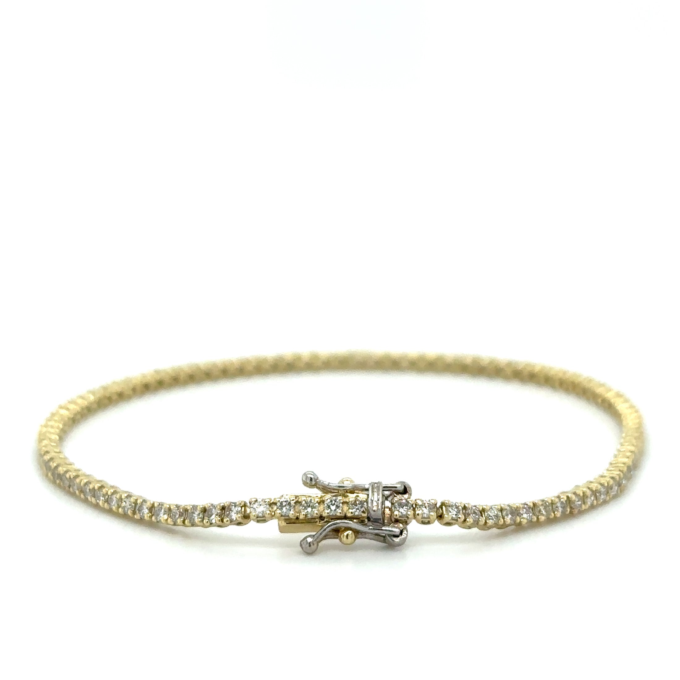 Pulsera Tennis de Diamante 1.52 CT. en Oro Amarillo de 14K