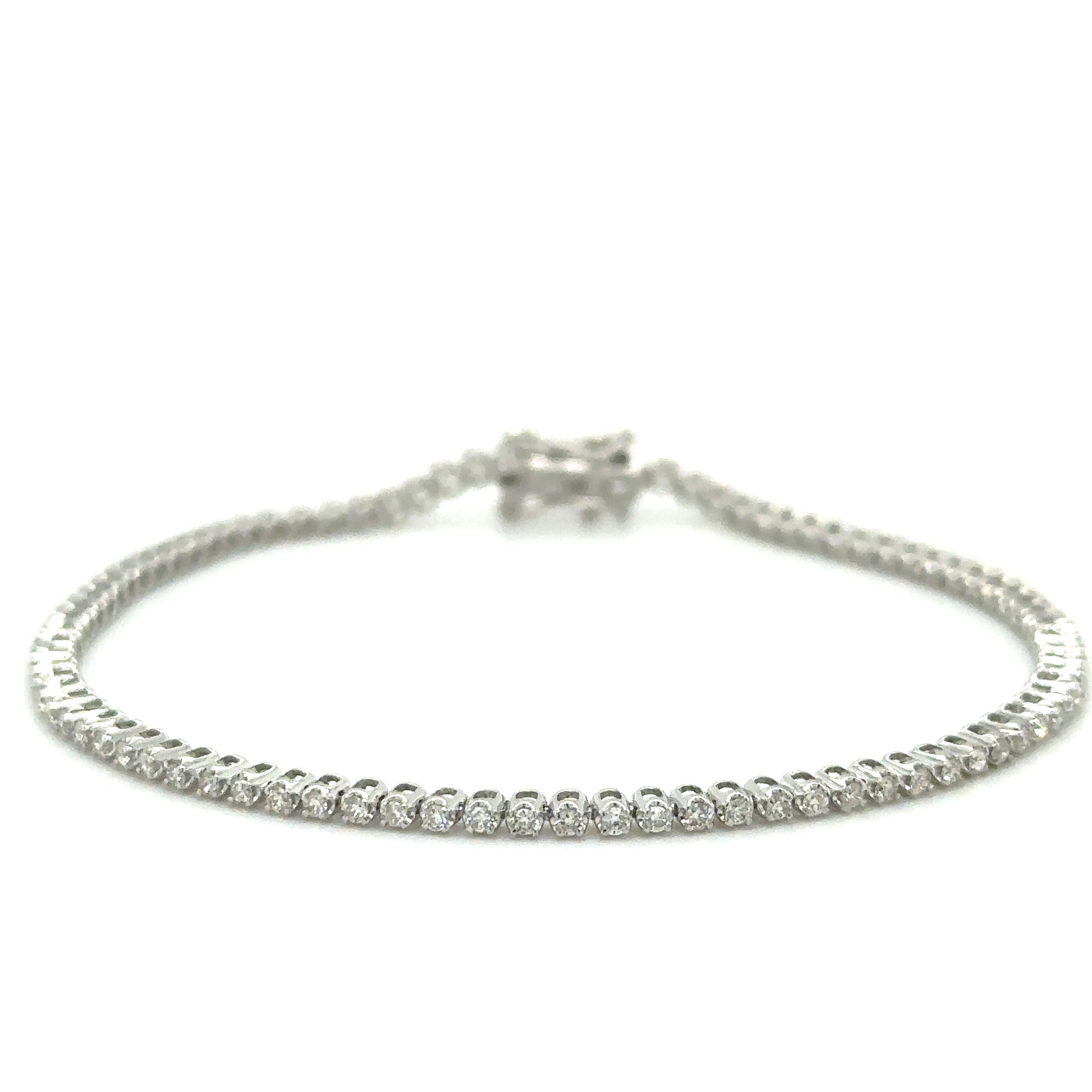 1 CT. Diamond Tennis Bracelet in 14K White Gold