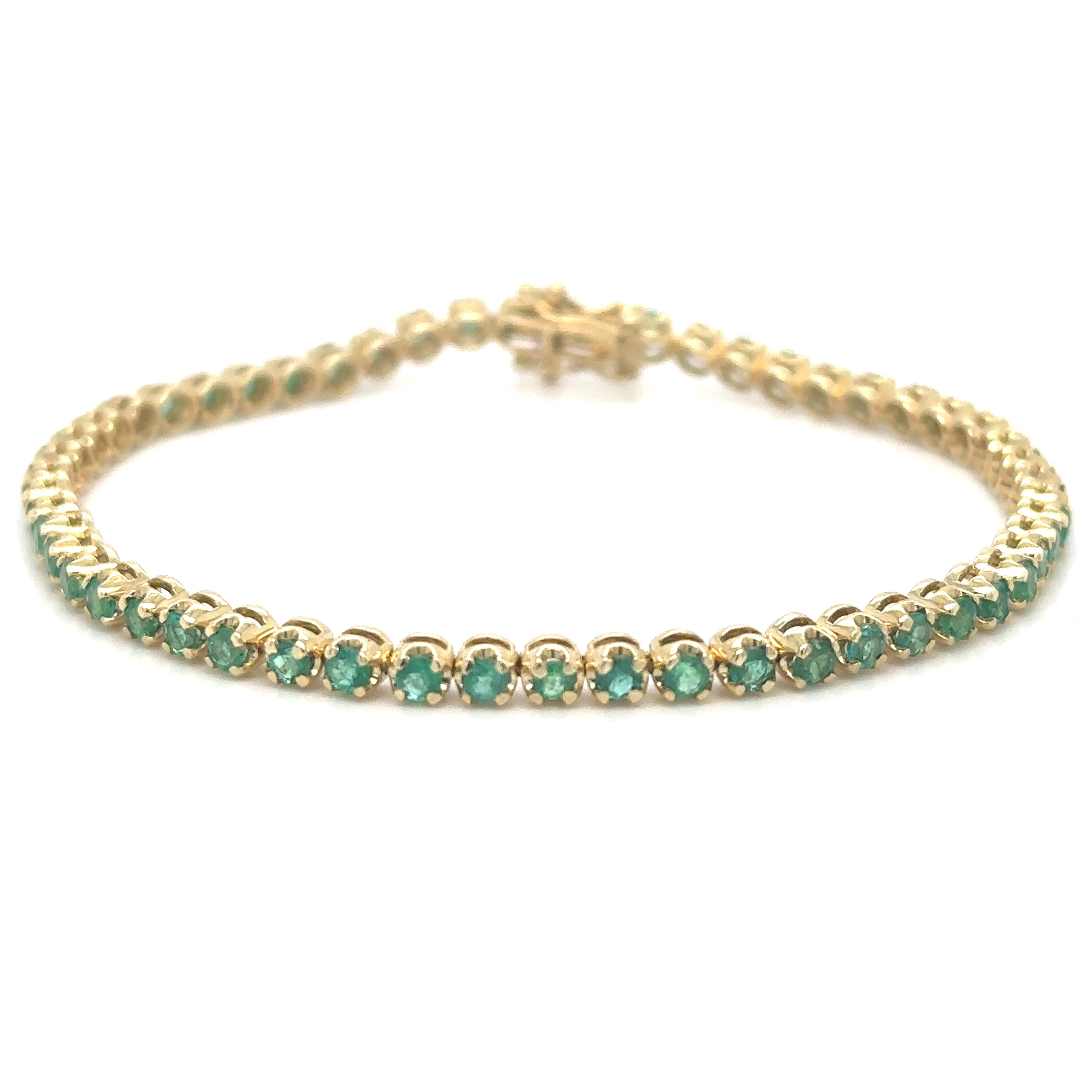 Pulsera De Oro Amarillo De 14 Kt 2.79 Ct.