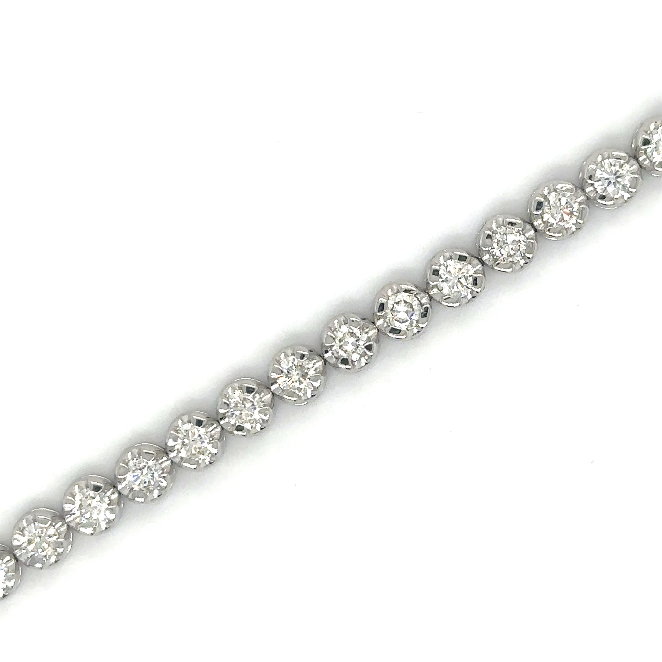 Pulsera Tennis de Diamante 3.63 CT. en Oro Blanco de 14K