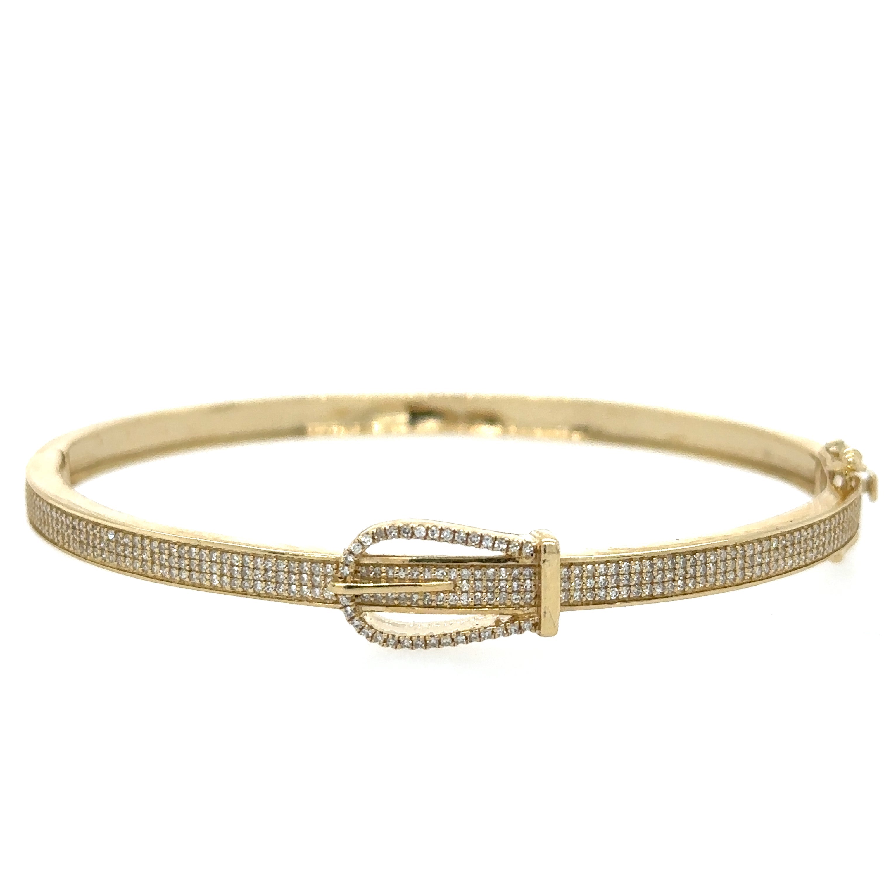 Brazalete De Diamantes De Oro Amarillo De 14 Kt 0.66 Ct.