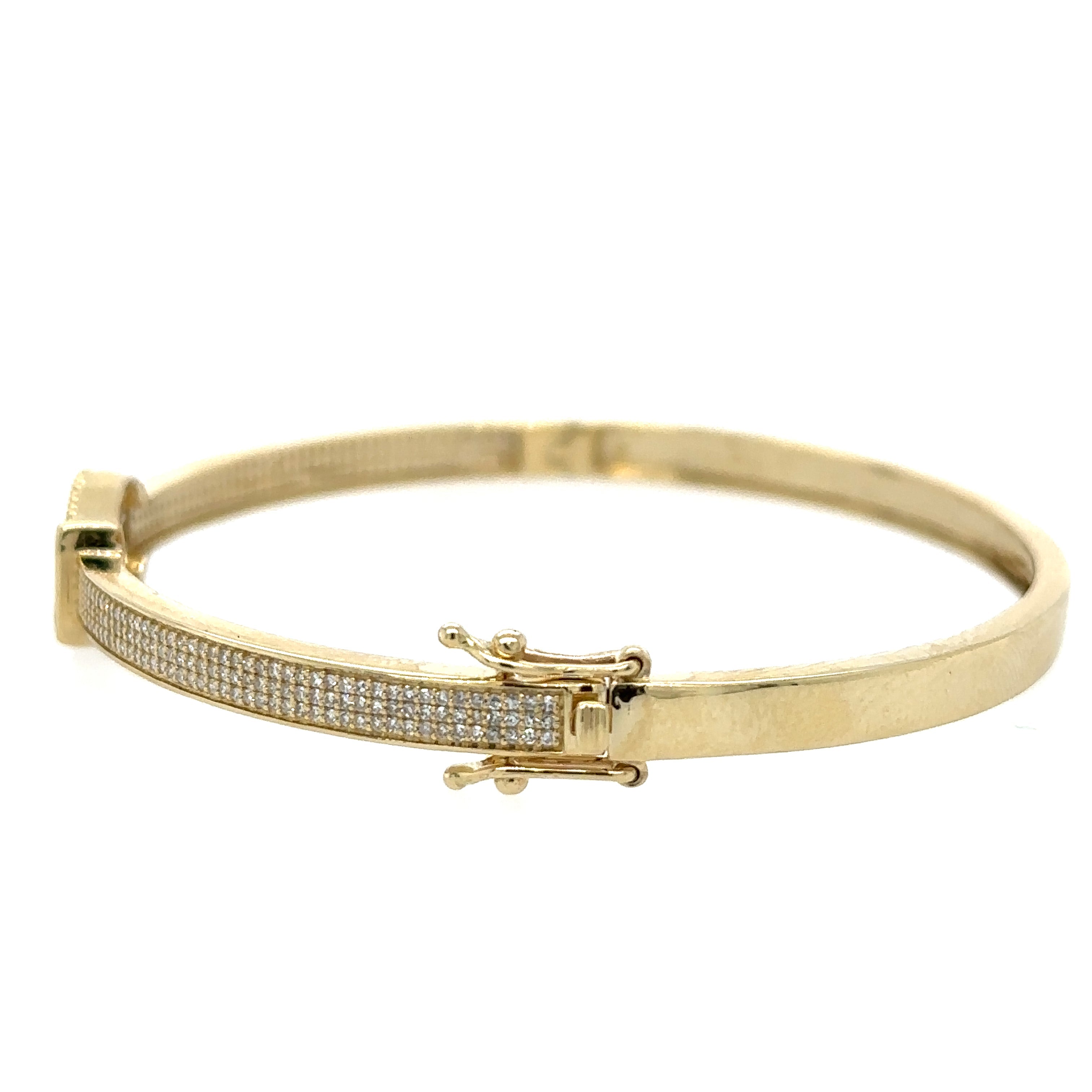 Brazalete De Diamantes De Oro Amarillo De 14 Kt 0.66 Ct.