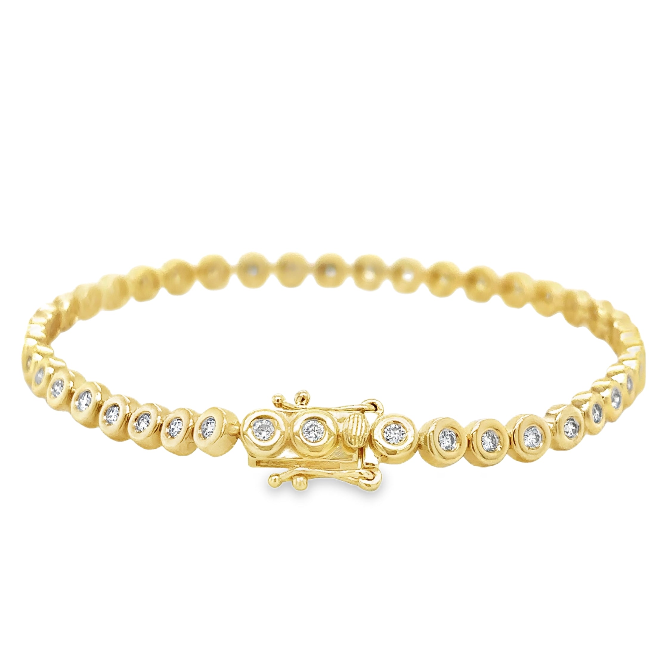 Pulsera Tennis de Diamante 1.00 CT. en Oro Amarillo de 14K