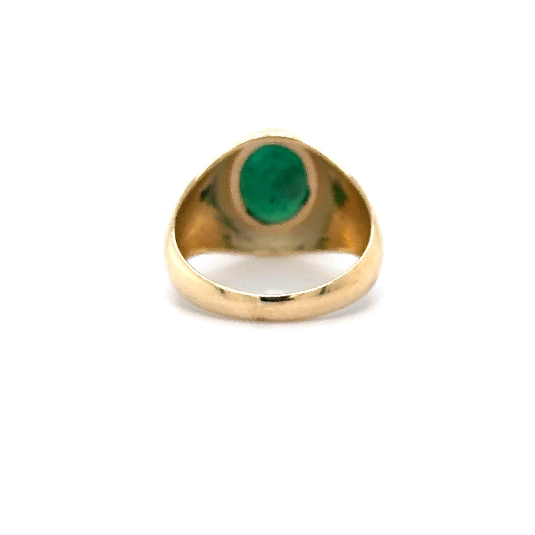 Anillo De Oro Amarillo De 14 Quilates Con Esmeralda 1.85 Ct.