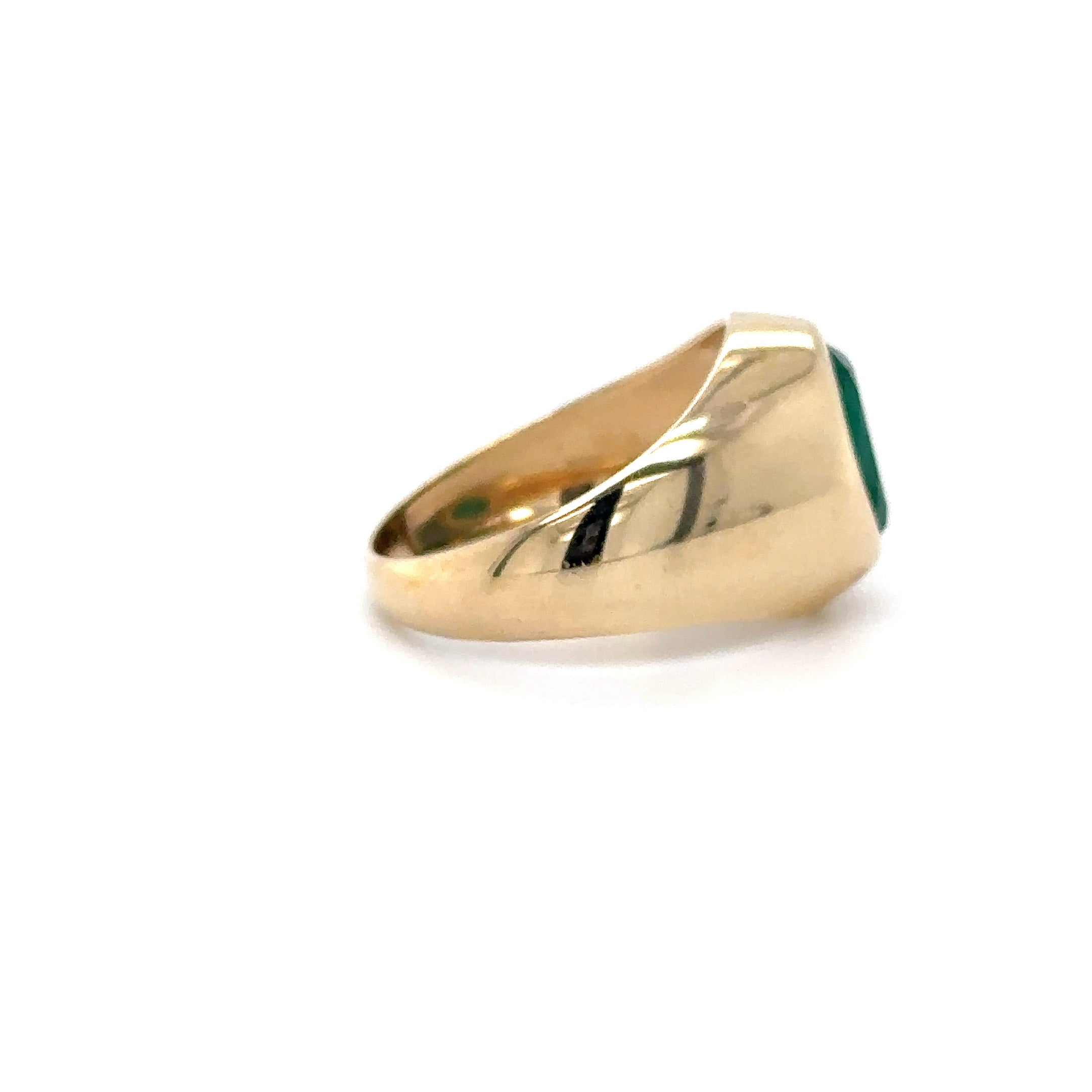 Anillo De Oro Amarillo De 14 Quilates Con Esmeralda 1.85 Ct.