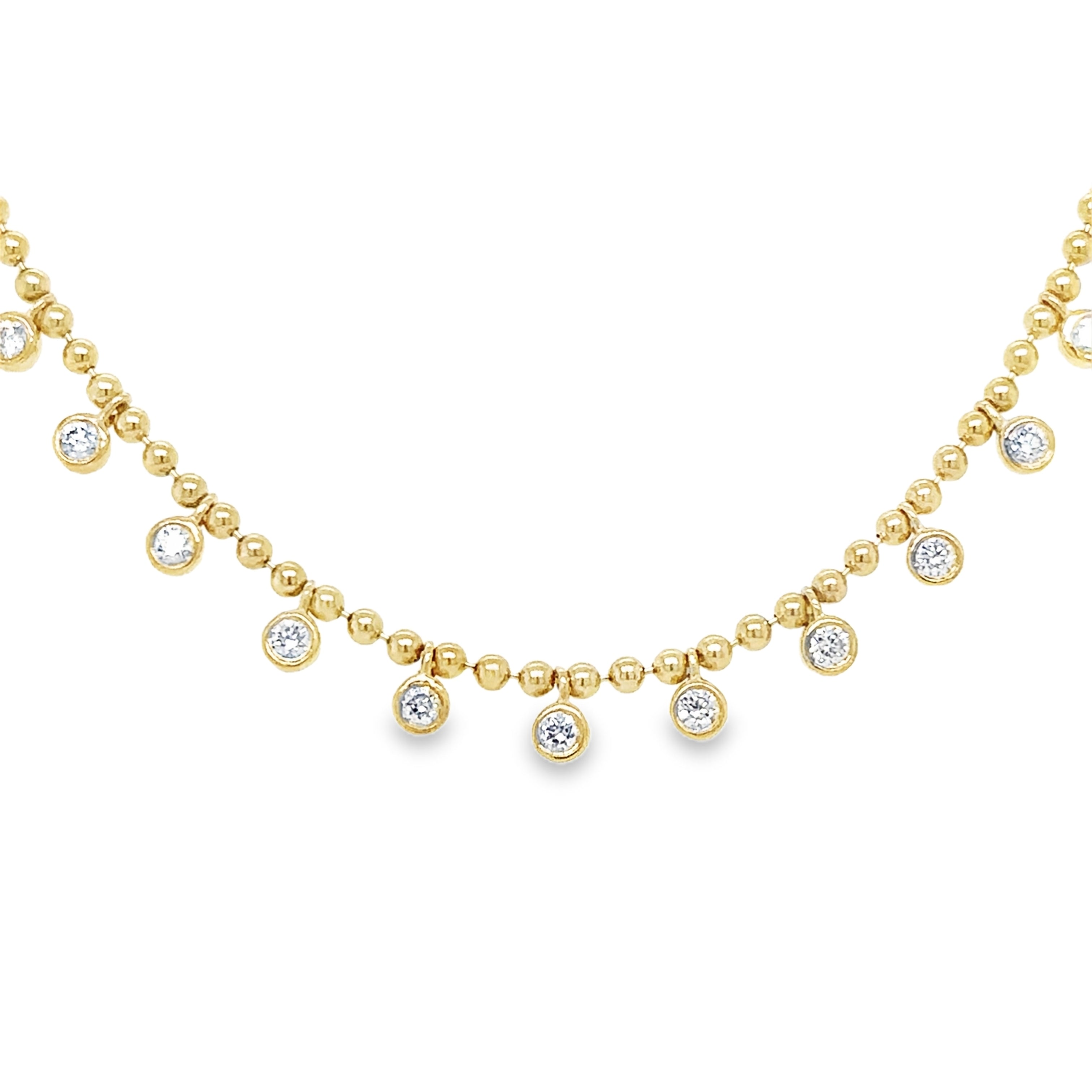 Collar Colgante De Diamantes En Oro Amarillo De 14Kt 0.82 Ct.