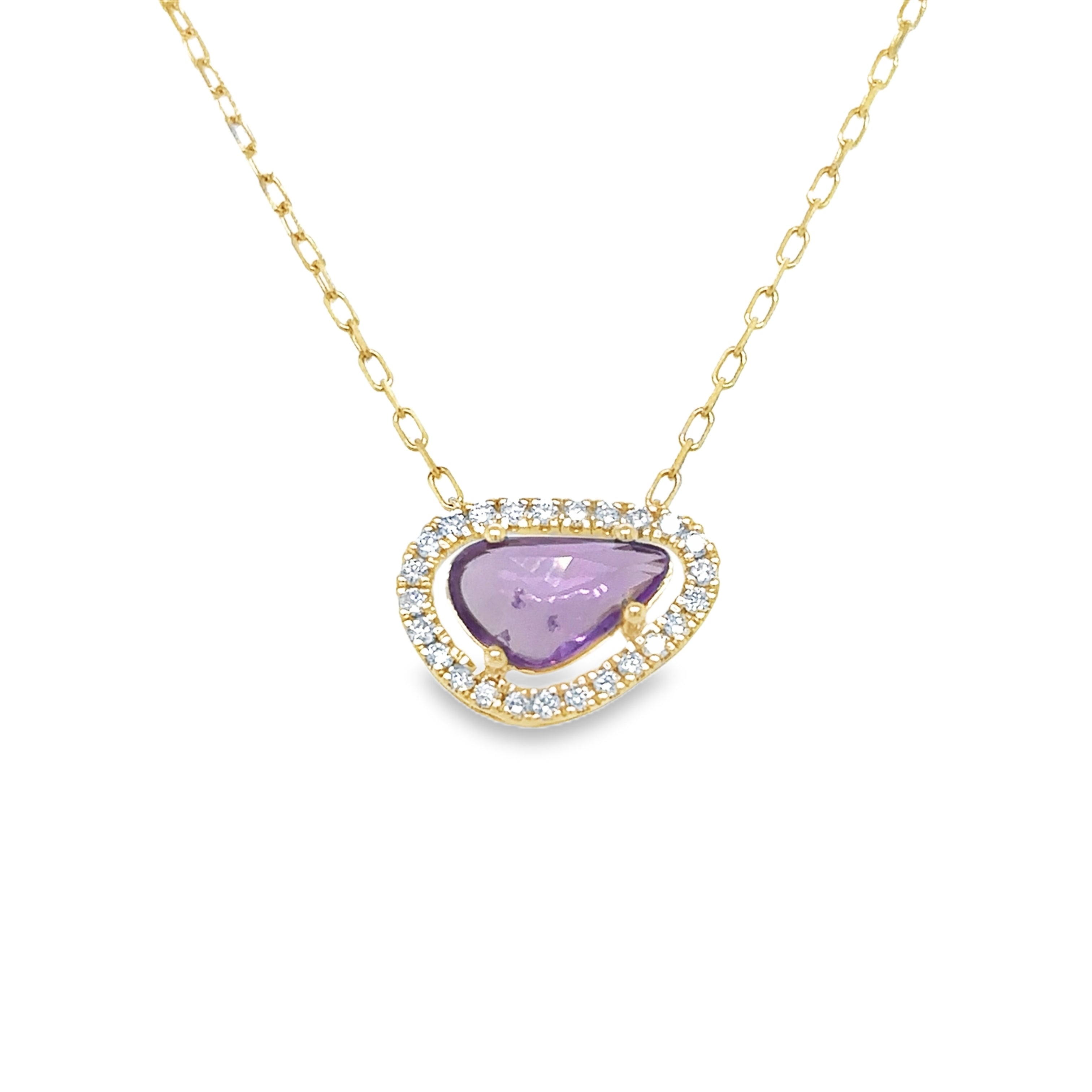 Collar De Diamantes Y Zafiros Talla Rosa En Oro Amarillo De 14Kt 1.12 Ct.