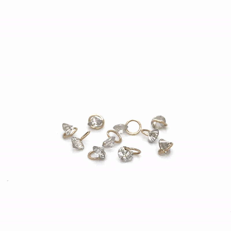 Colgante De Diamantes En Oro Amarillo De 14K 0.12 Ct.