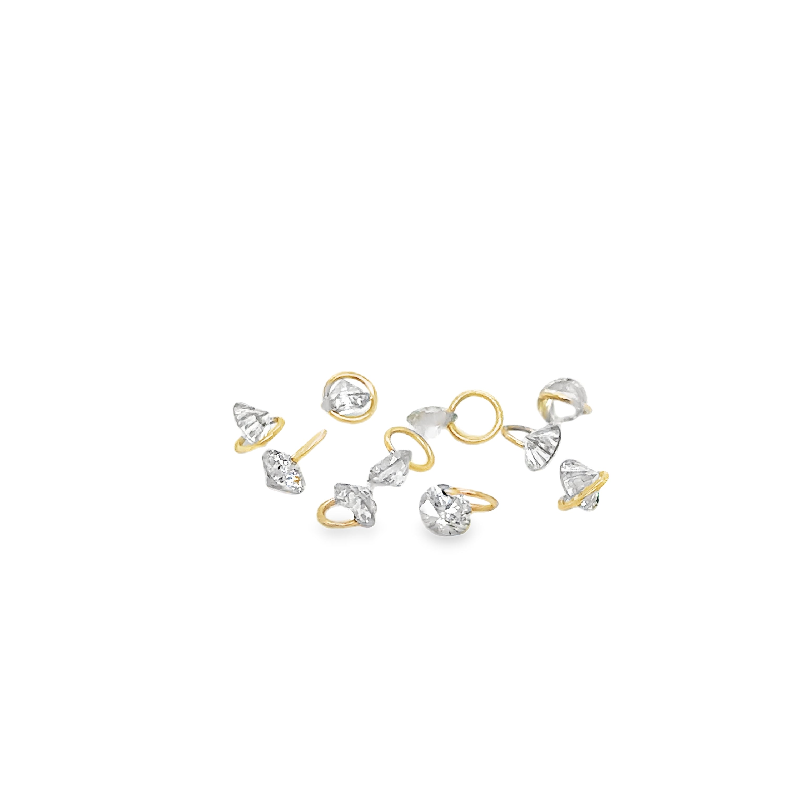 Colgante De Diamantes En Oro Amarillo De 14K 0.12 Ct.