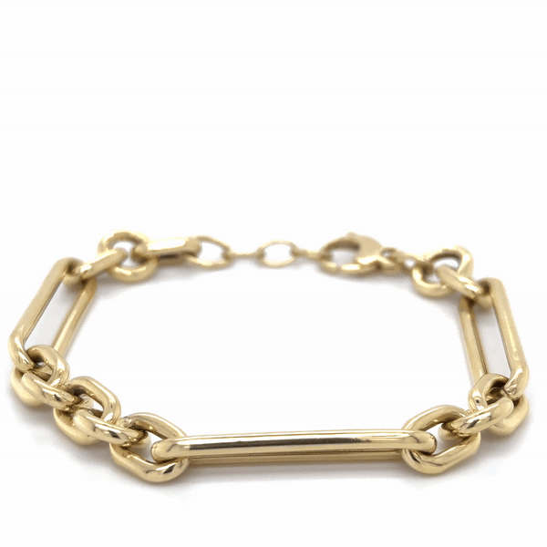 Pulsera Con  Oro Amarillo De 14K