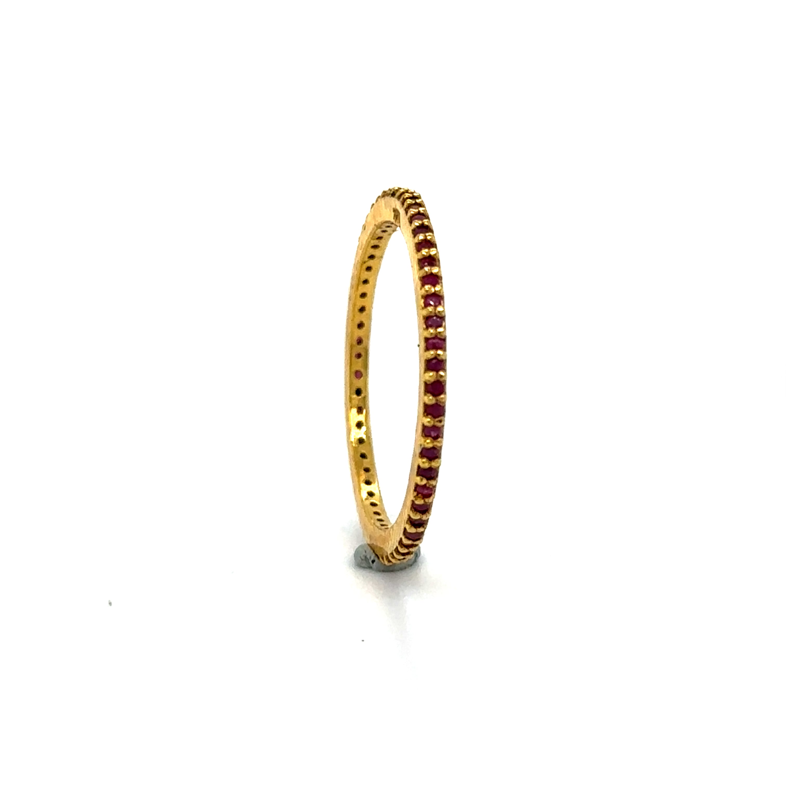 Anillo Rubí Oro Amarillo De 18Kt 0.3 Ct.
