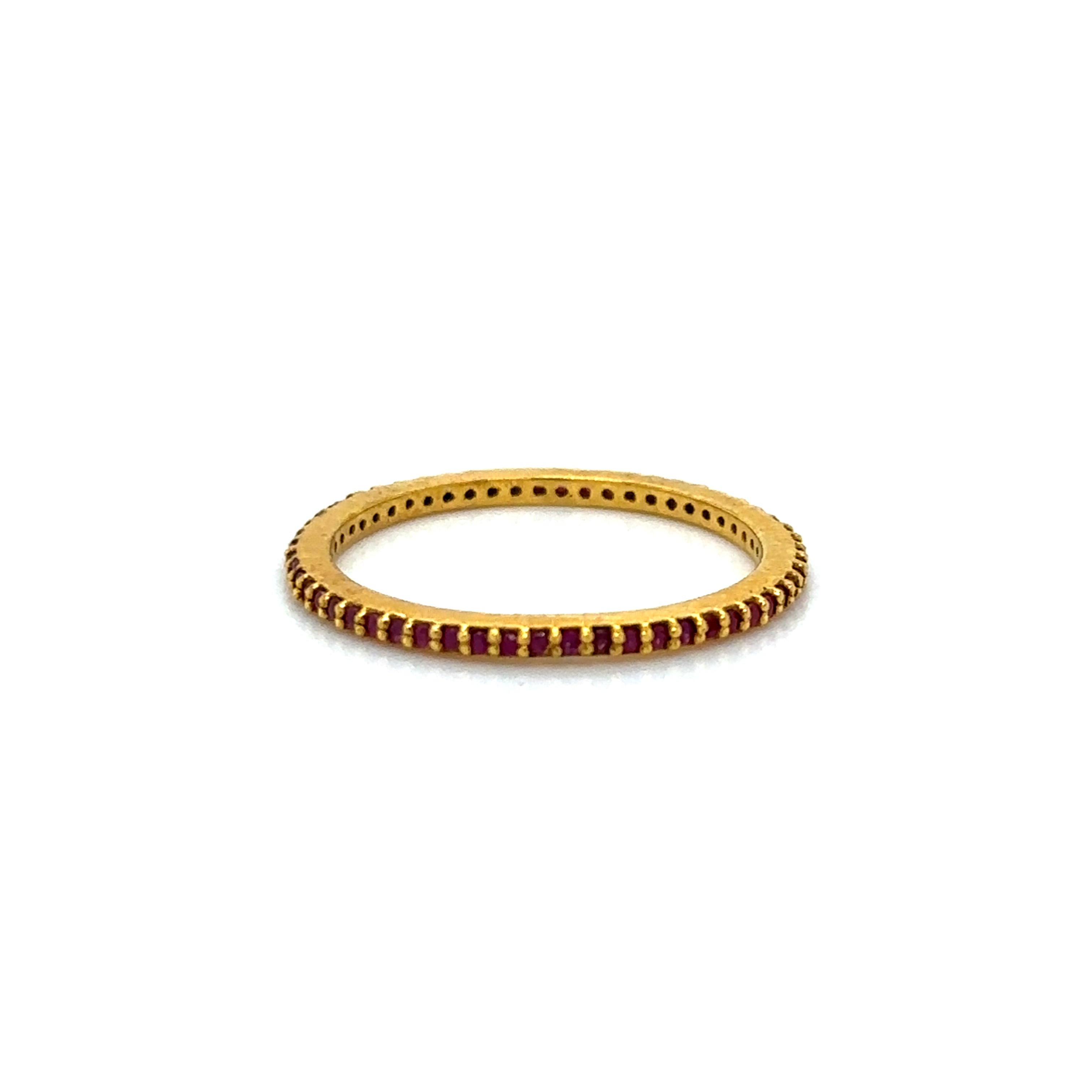 Anillo Rubí Oro Amarillo De 18Kt 0.3 Ct.