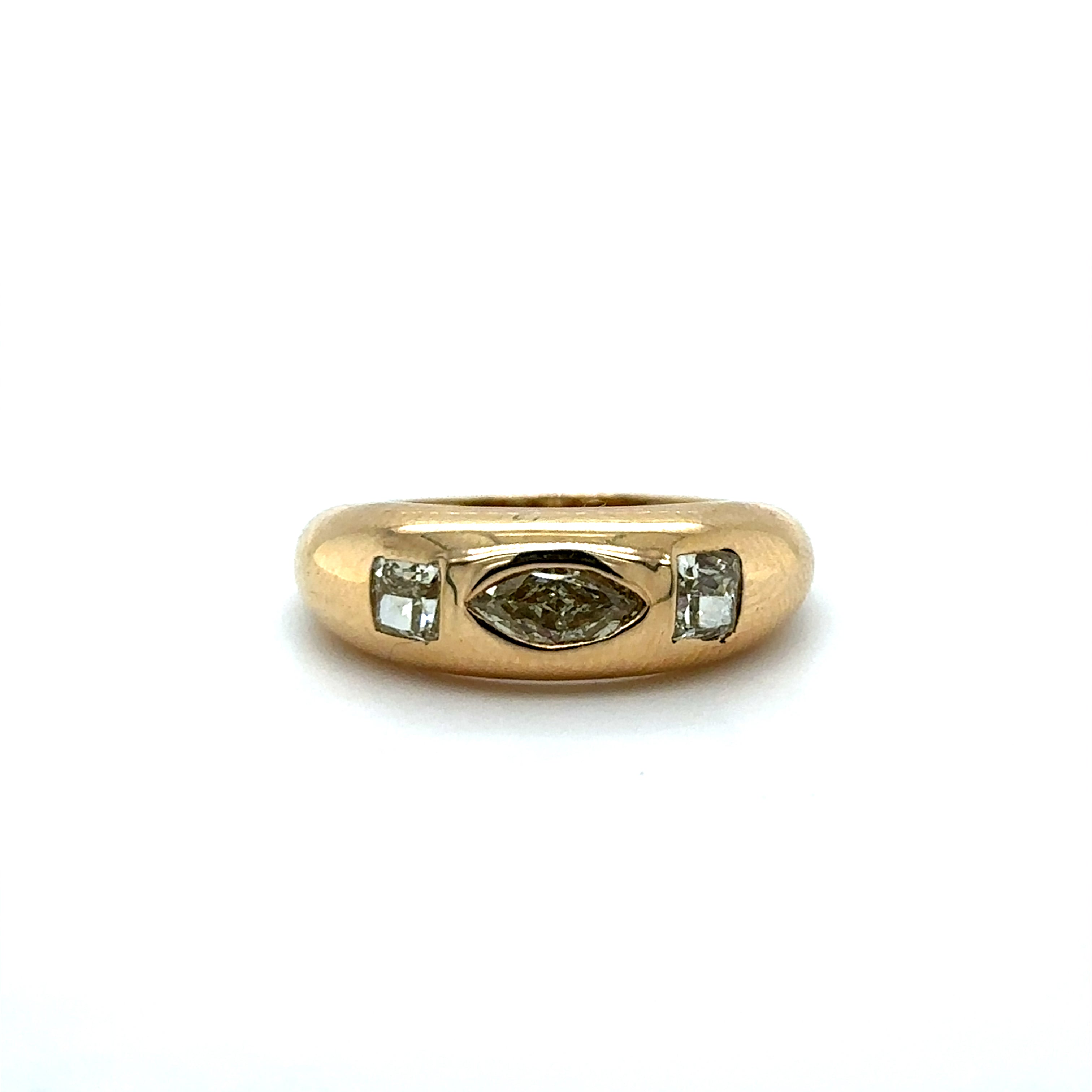 Anillo De Diamantes De Fantasía De Oro Amarillo De 14Kt 1.19 Ct.
