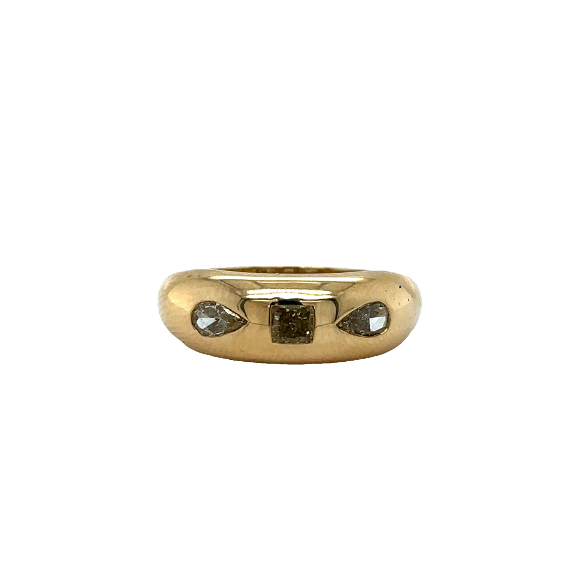 Anillo De Diamantes De Fantasía De Oro Amarillo De 14Kt 1.1 Ct.