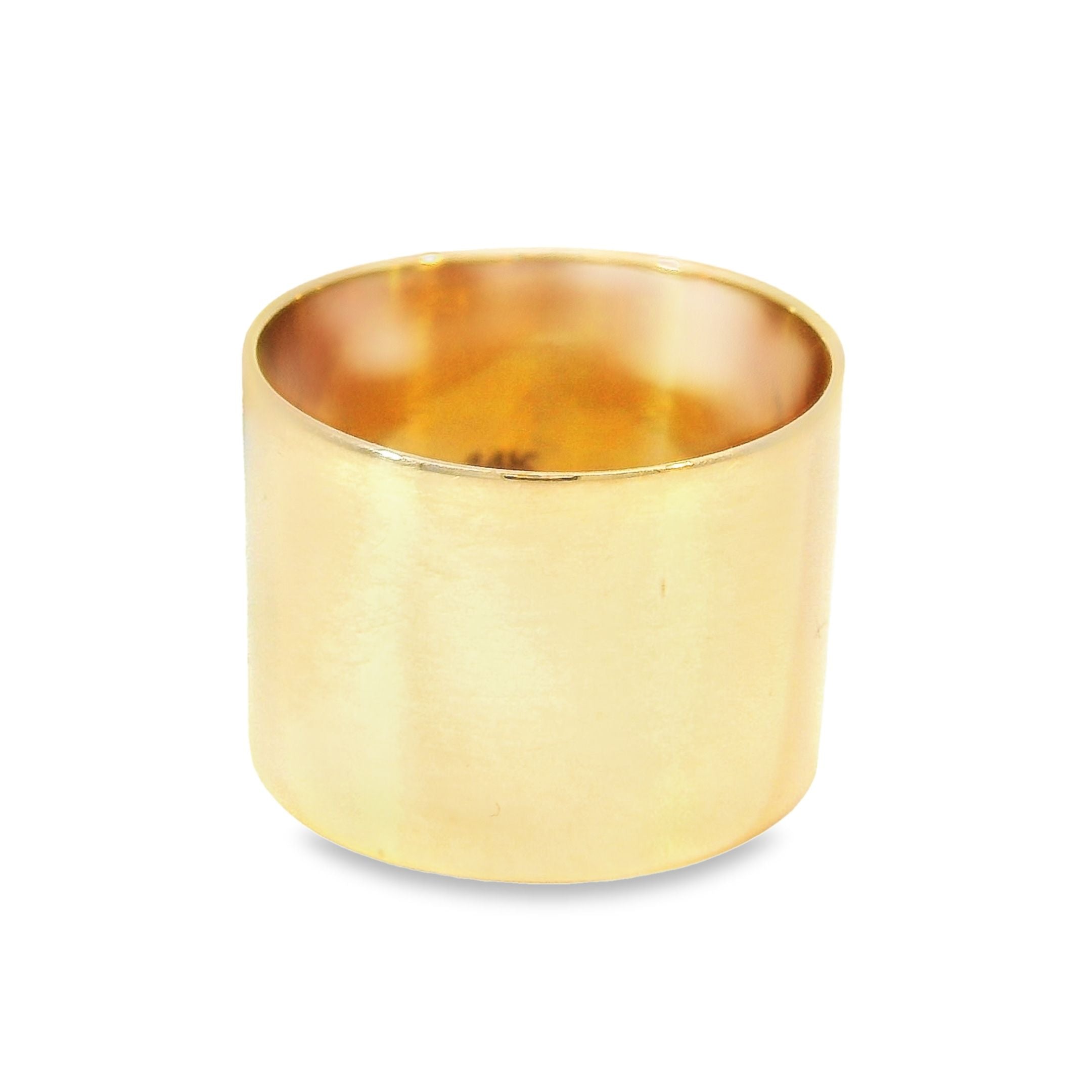 Anillo De Cigarro De Oro Amarillo De 14Kt