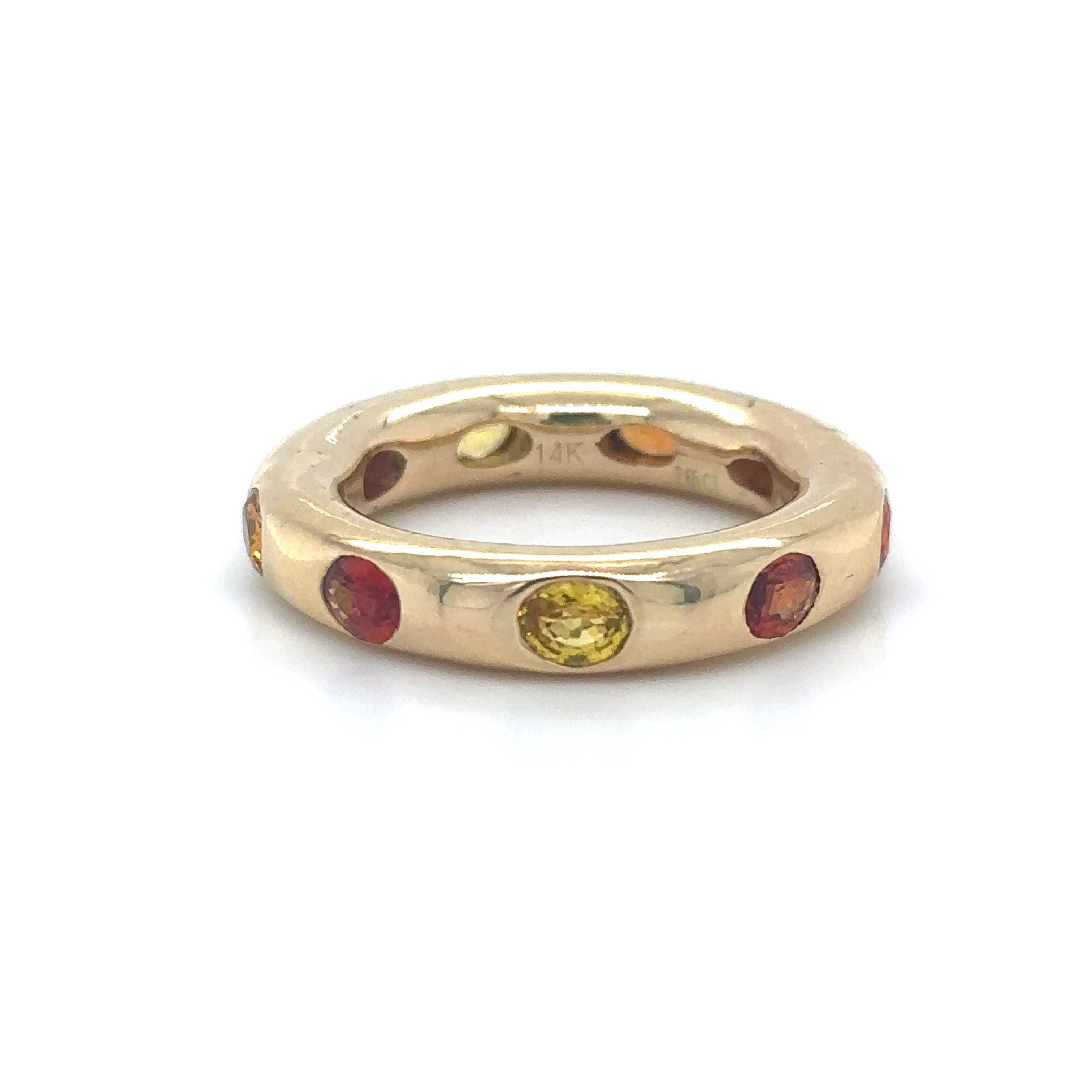 Anillo Donut De Oro Amarillo De 14Kt 3.75 Ct.