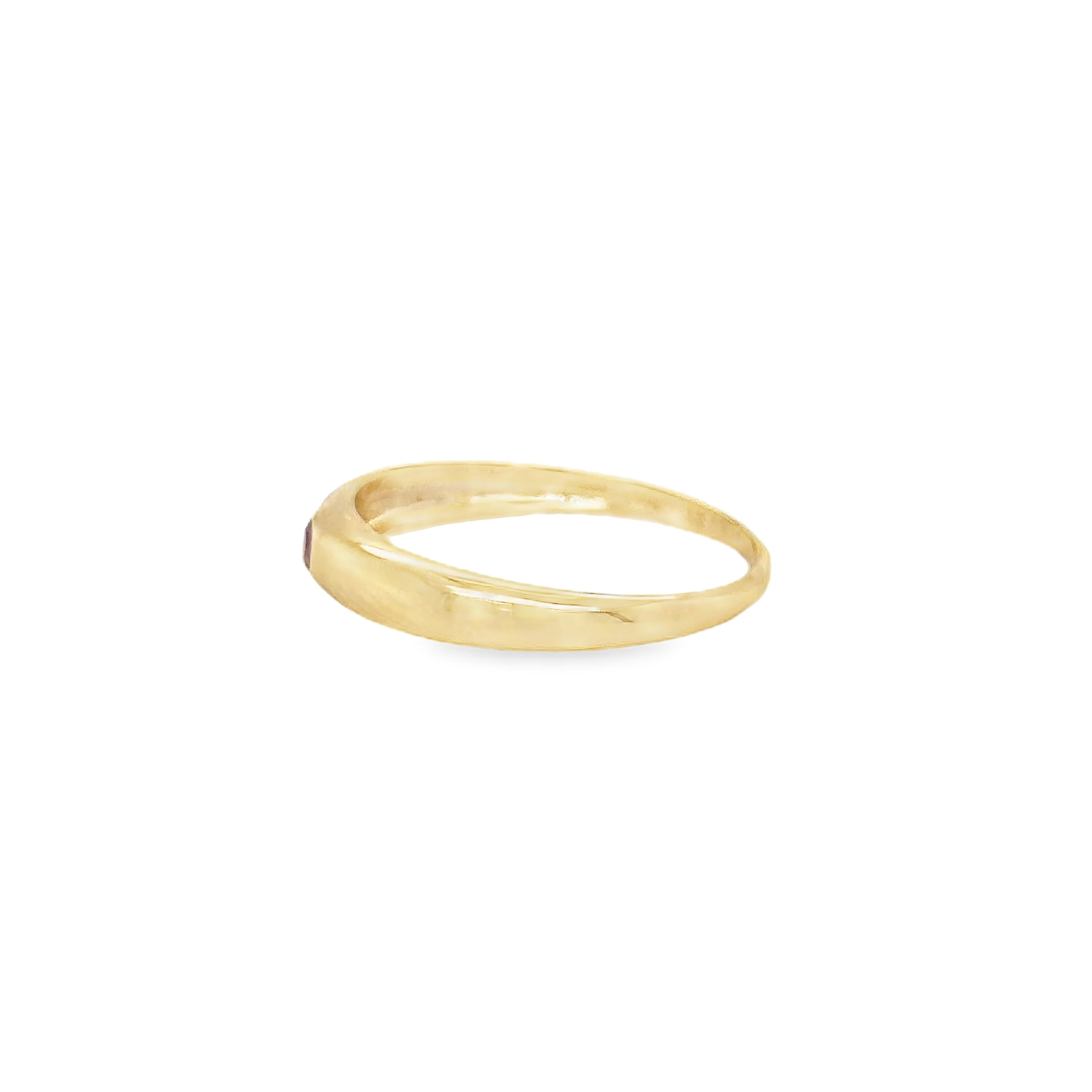 Anillo Rubí Oro Amarillo De 14Kt 0.09 Ct.