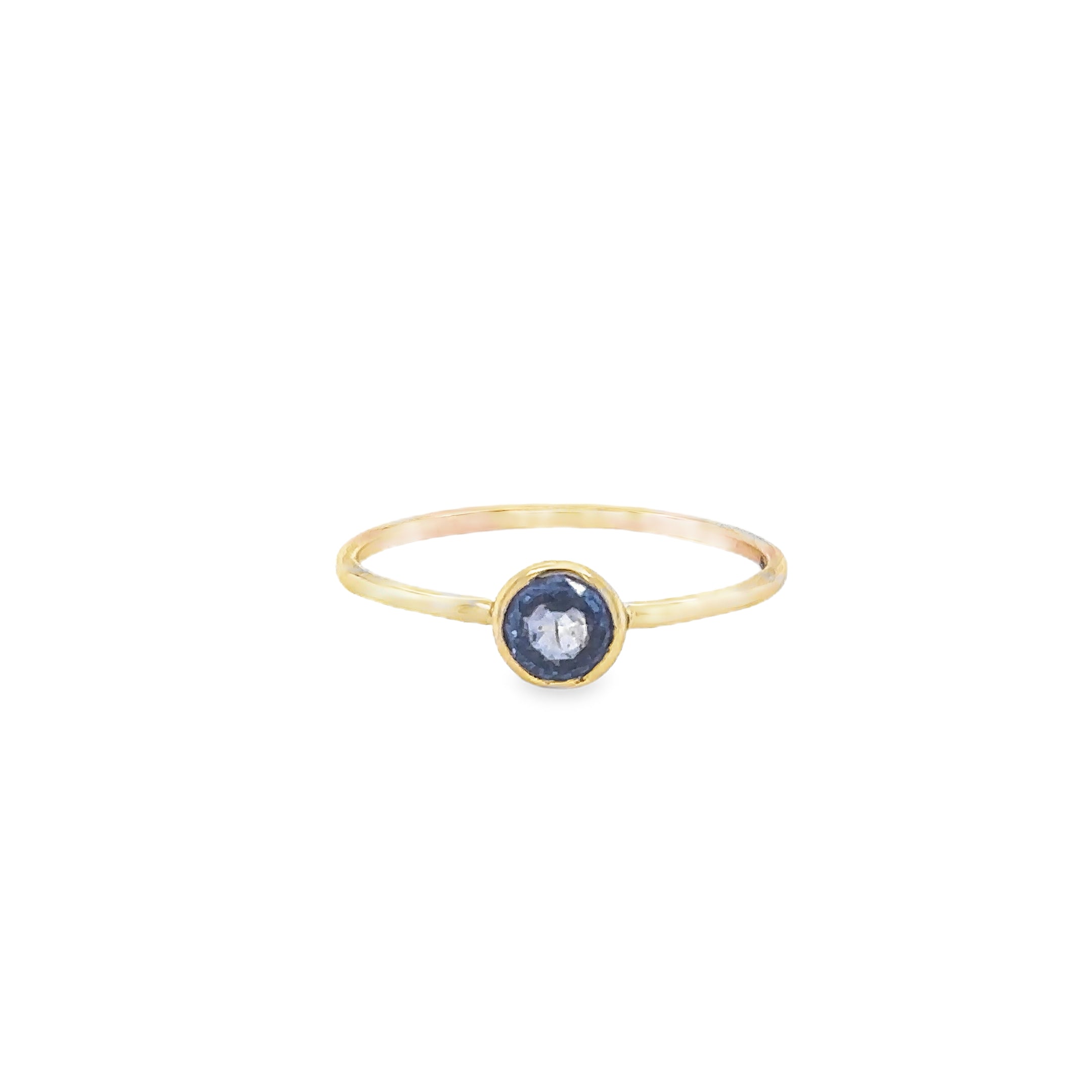 Anillo De Zafiro De Oro Amarillo De 14Kt 0.47 Ct.