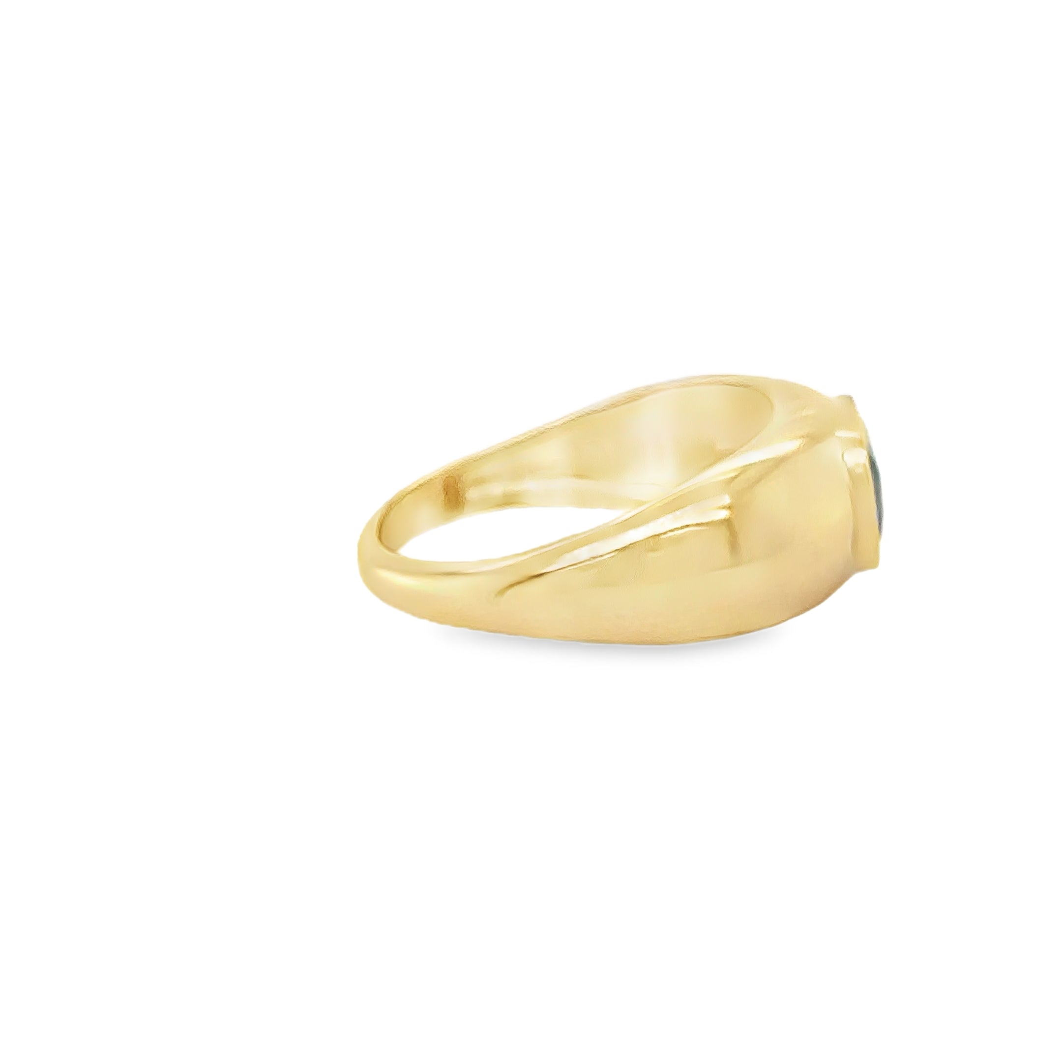 Anillo De Oro Amarillo De 14 Quilates Con Esmeralda 1.5 Ct.