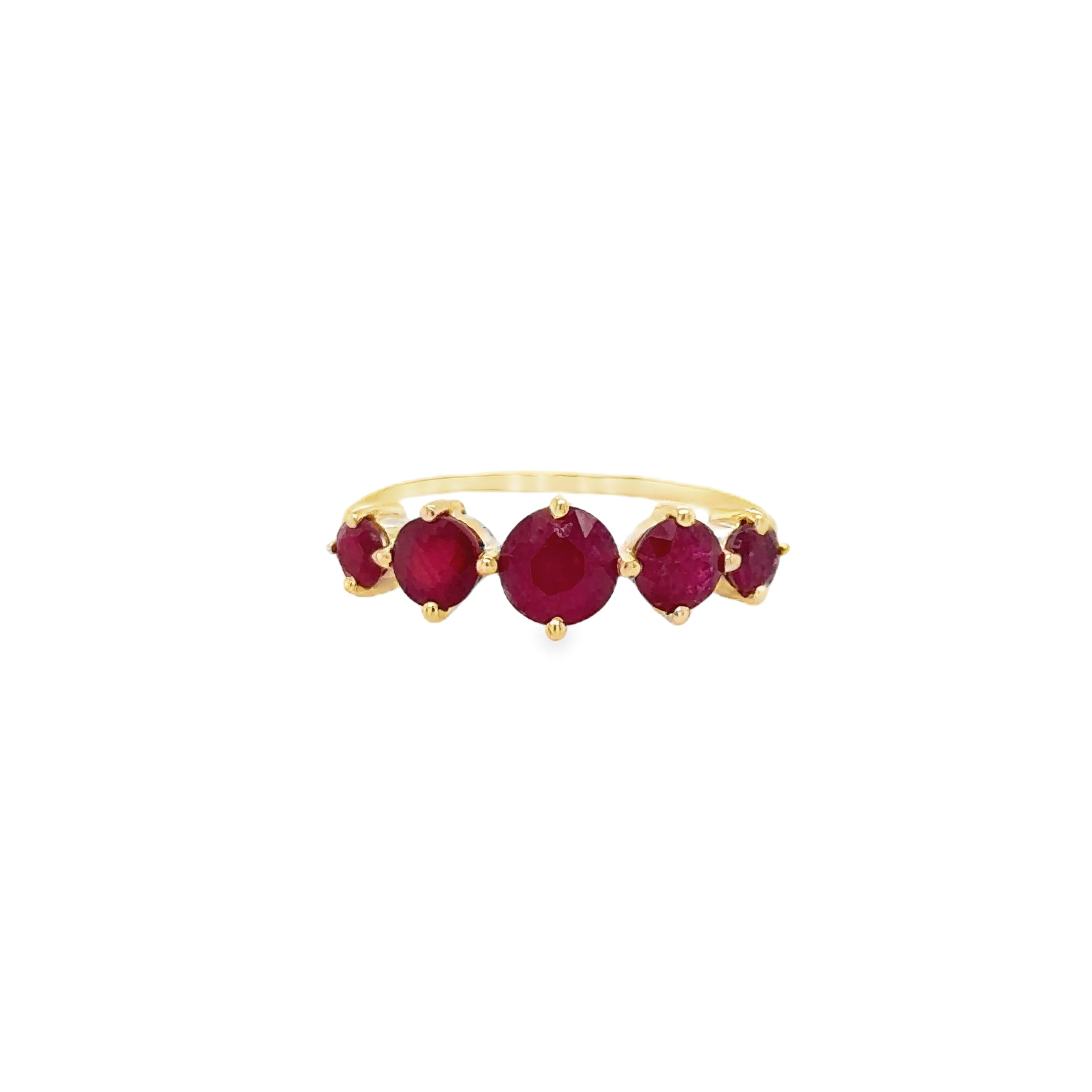 Anillo Rubí Oro Amarillo De 14Kt 1.7 Ct.
