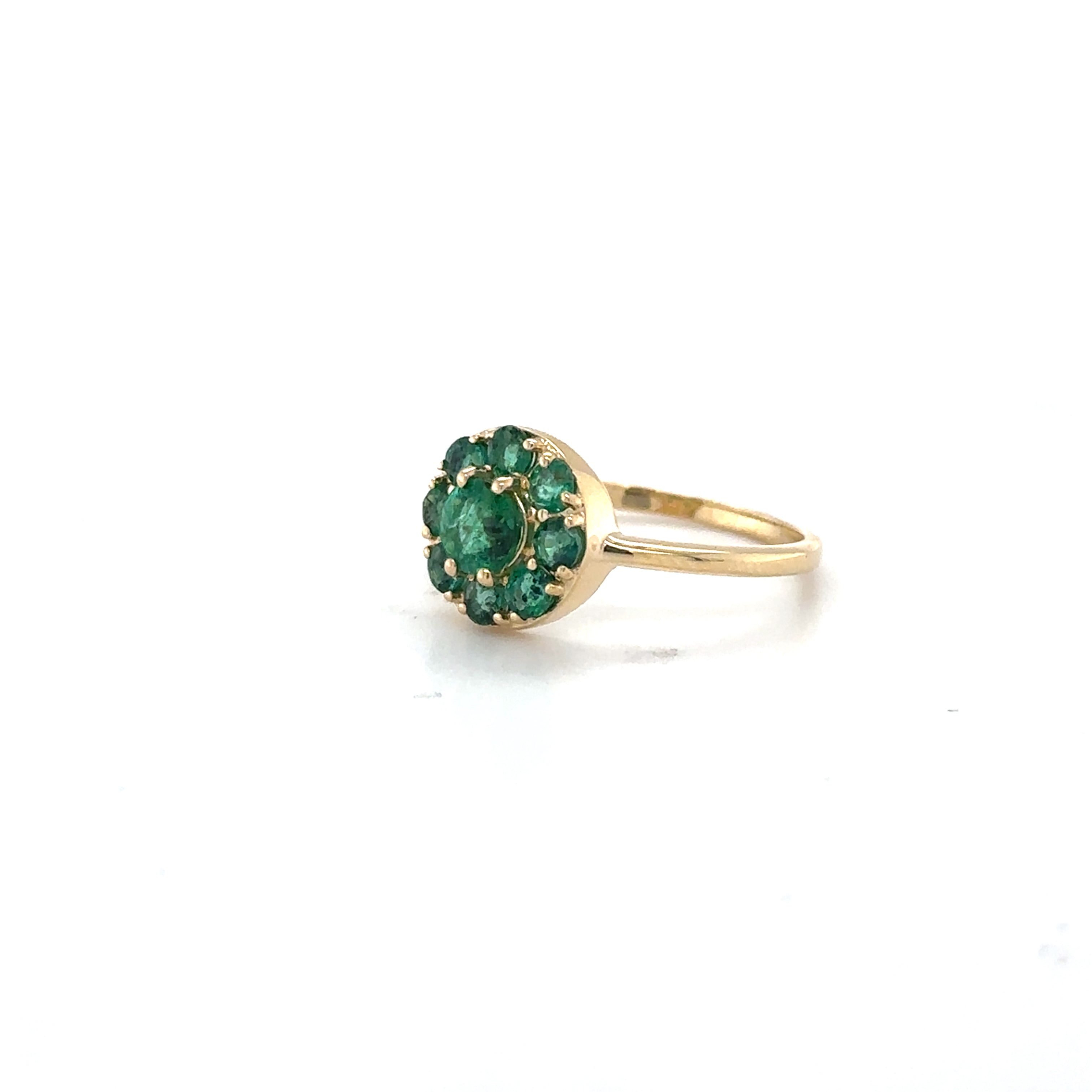 Anillo Esmeralda De Oro Amarillo De 14 Kt