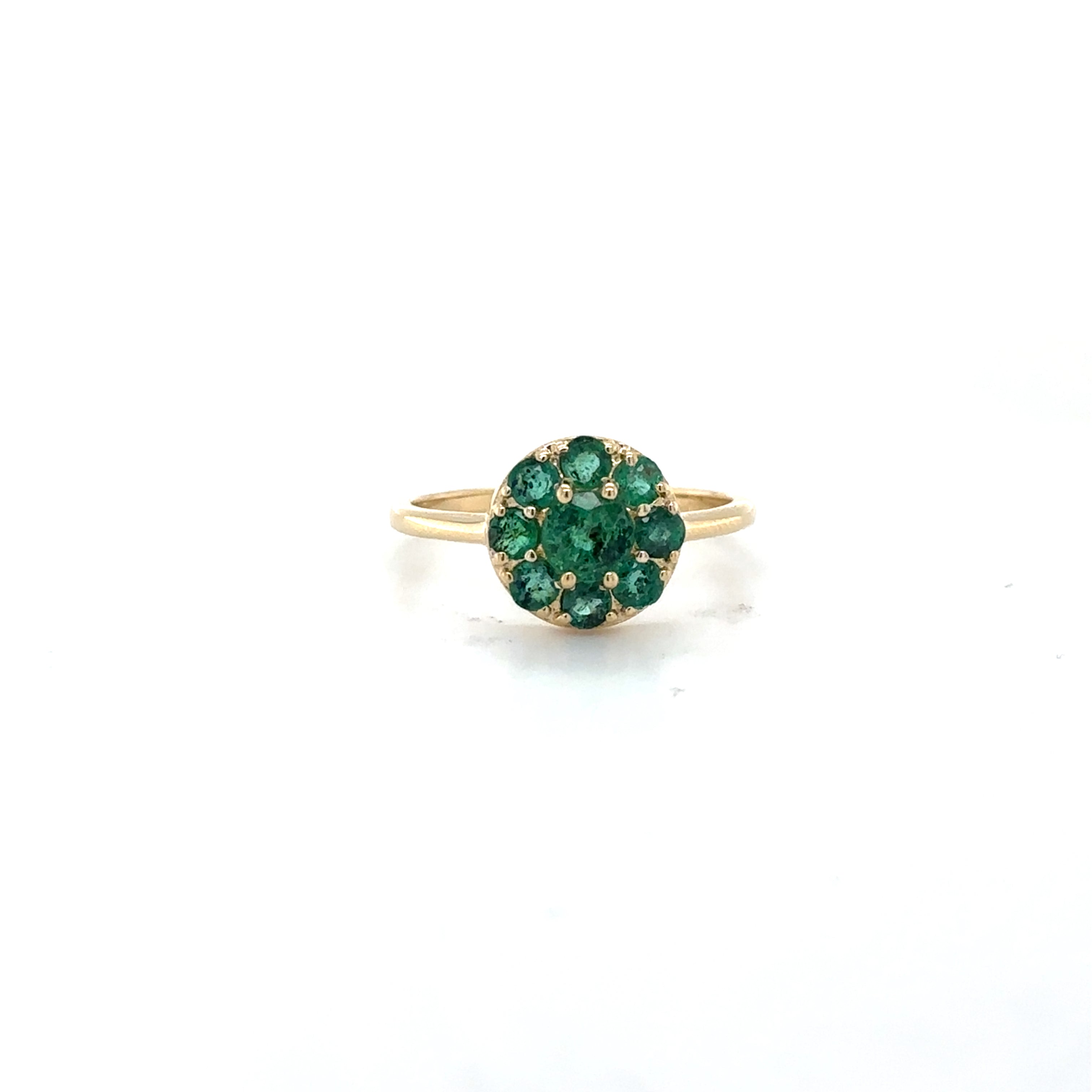 Anillo Esmeralda De Oro Amarillo De 14 Kt