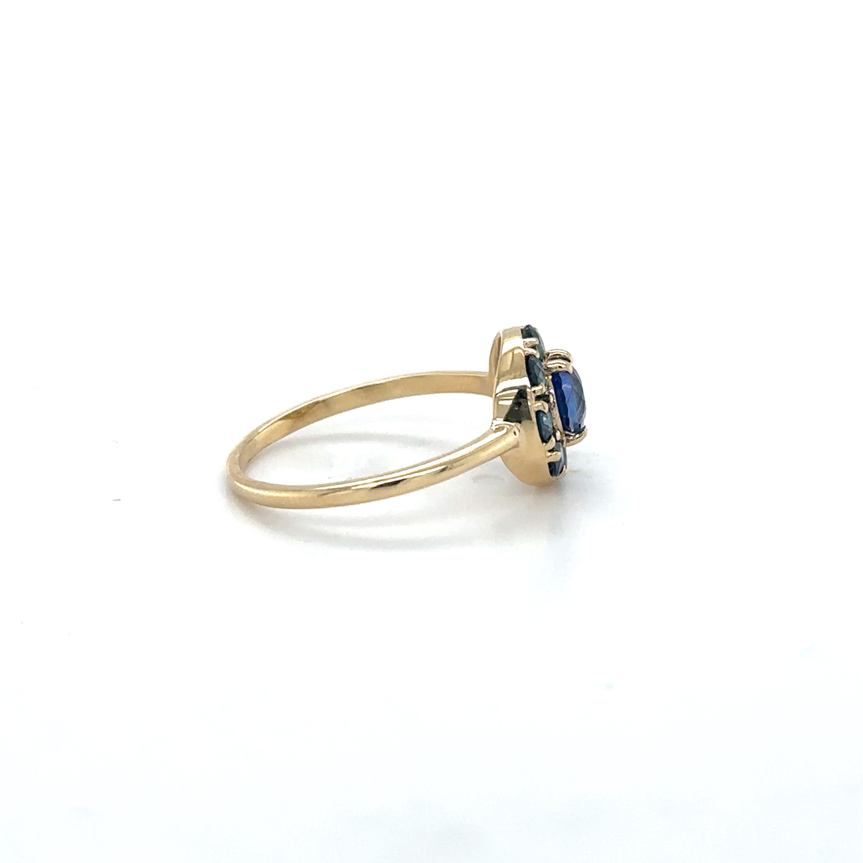 Anillo De Zafiro De Oro Amarillo De 14K 1.15 Ct.