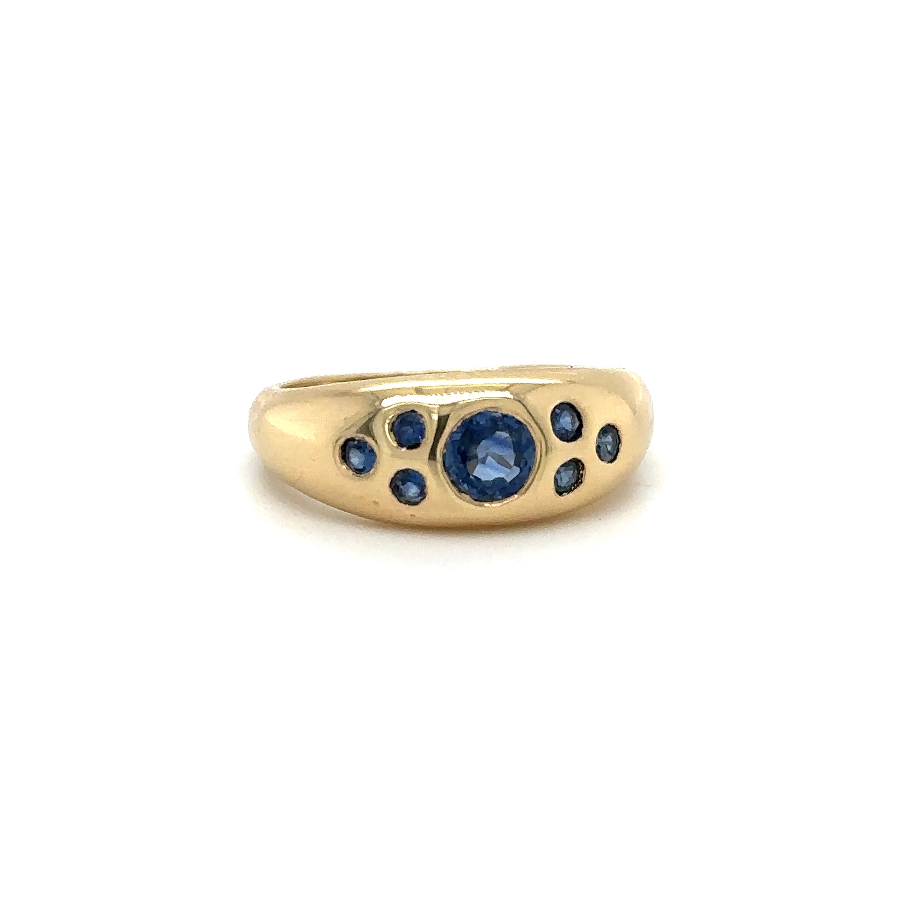 Anillo De Zafiro De Oro Amarillo De 14Kt 0.9 Ct.