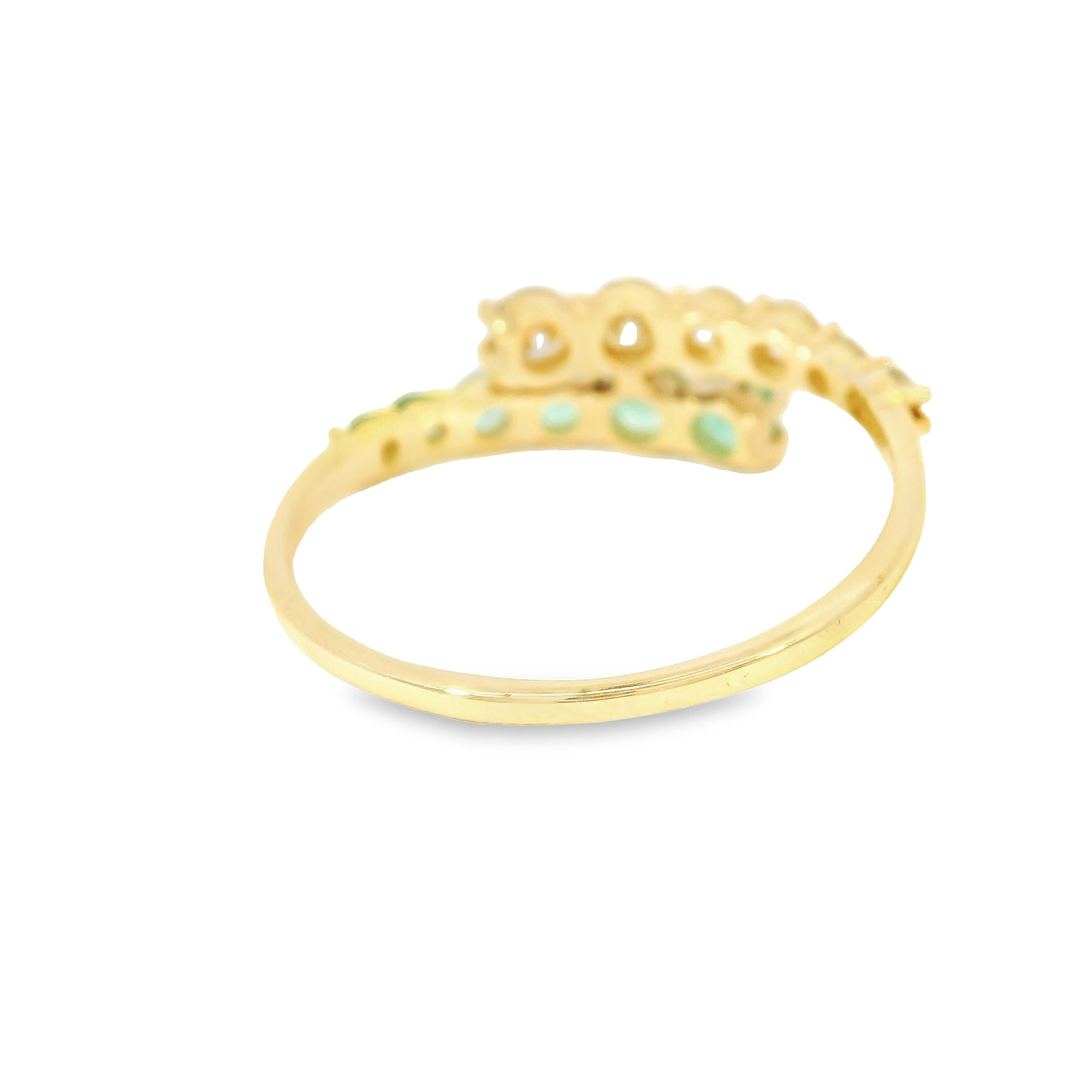 Anillo De Oro Amarillo De 14Kt Con Rubí Y Diamantes, 0.85 CT