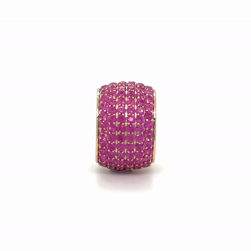Colgante Ovalado Zafiro Rosa De 14Kt 2.05 Ct.