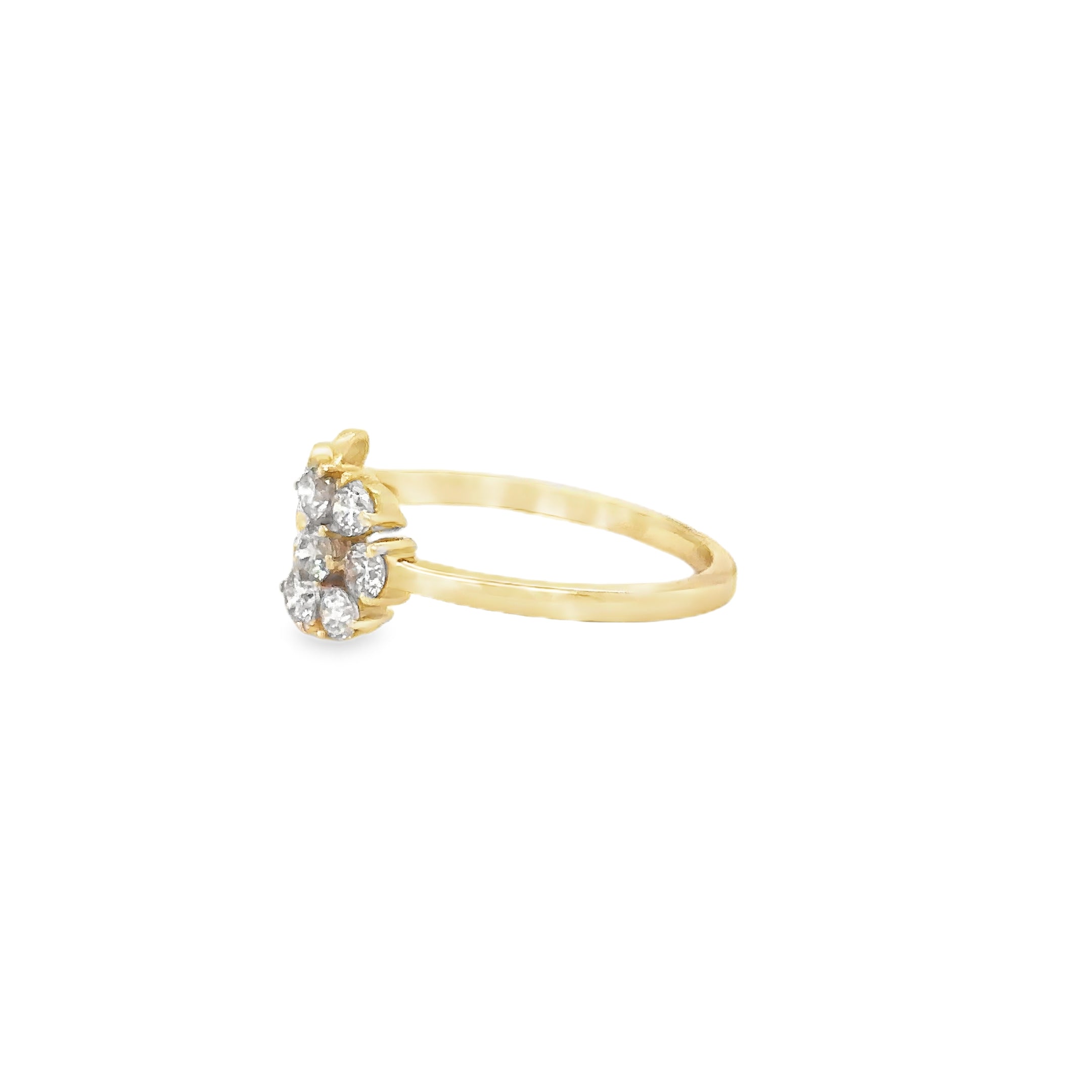 Anillo De Diamantes De Oro Amarillo De 14K 0.37 Ct.