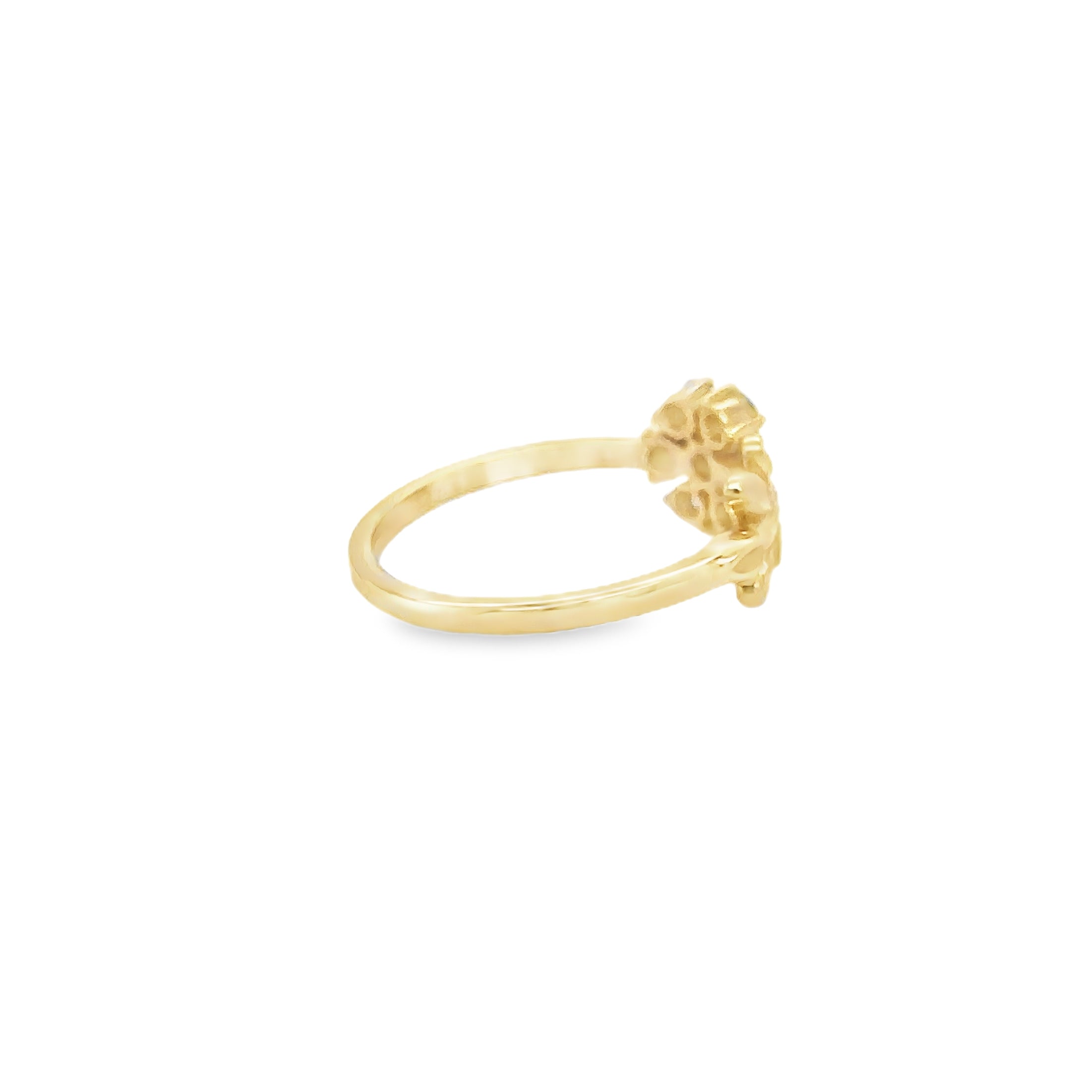 Anillo De Diamantes De Oro Amarillo De 14K 0.37 Ct.