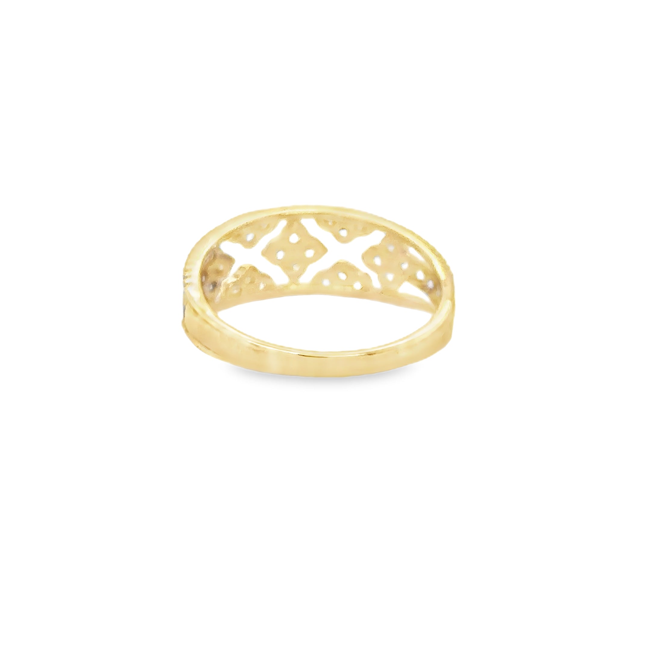 Anillo De Diamantes De Oro Amarillo De 14Kt 0.6 Ct.