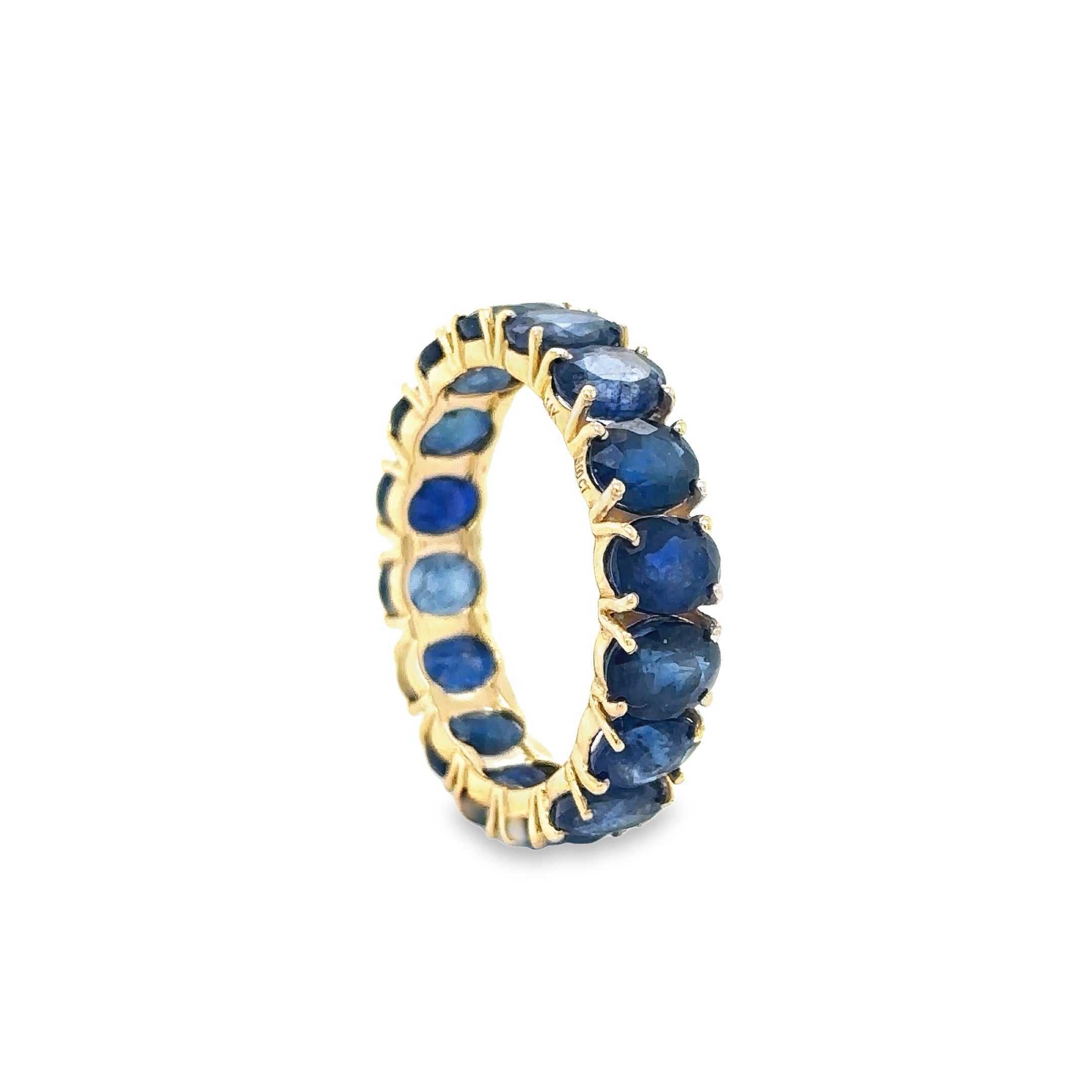 Anillo De Zafiro De Oro Amarillo De 14Kt 9.05 Ct.
