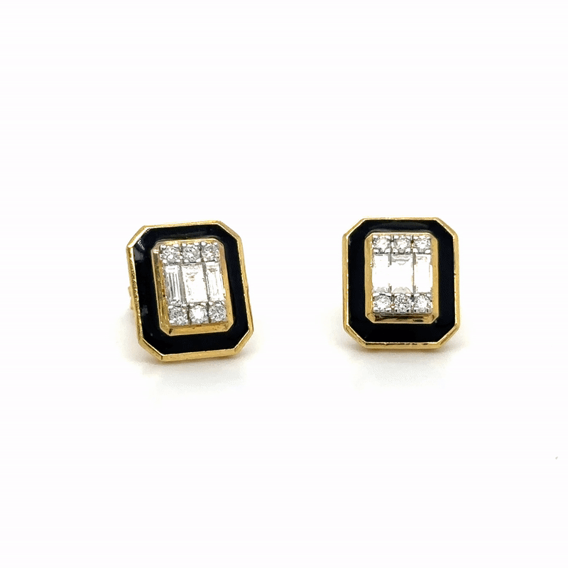 Pendiente De Diamantes En Oro Amarillo De 18 K 0.56 Ct.