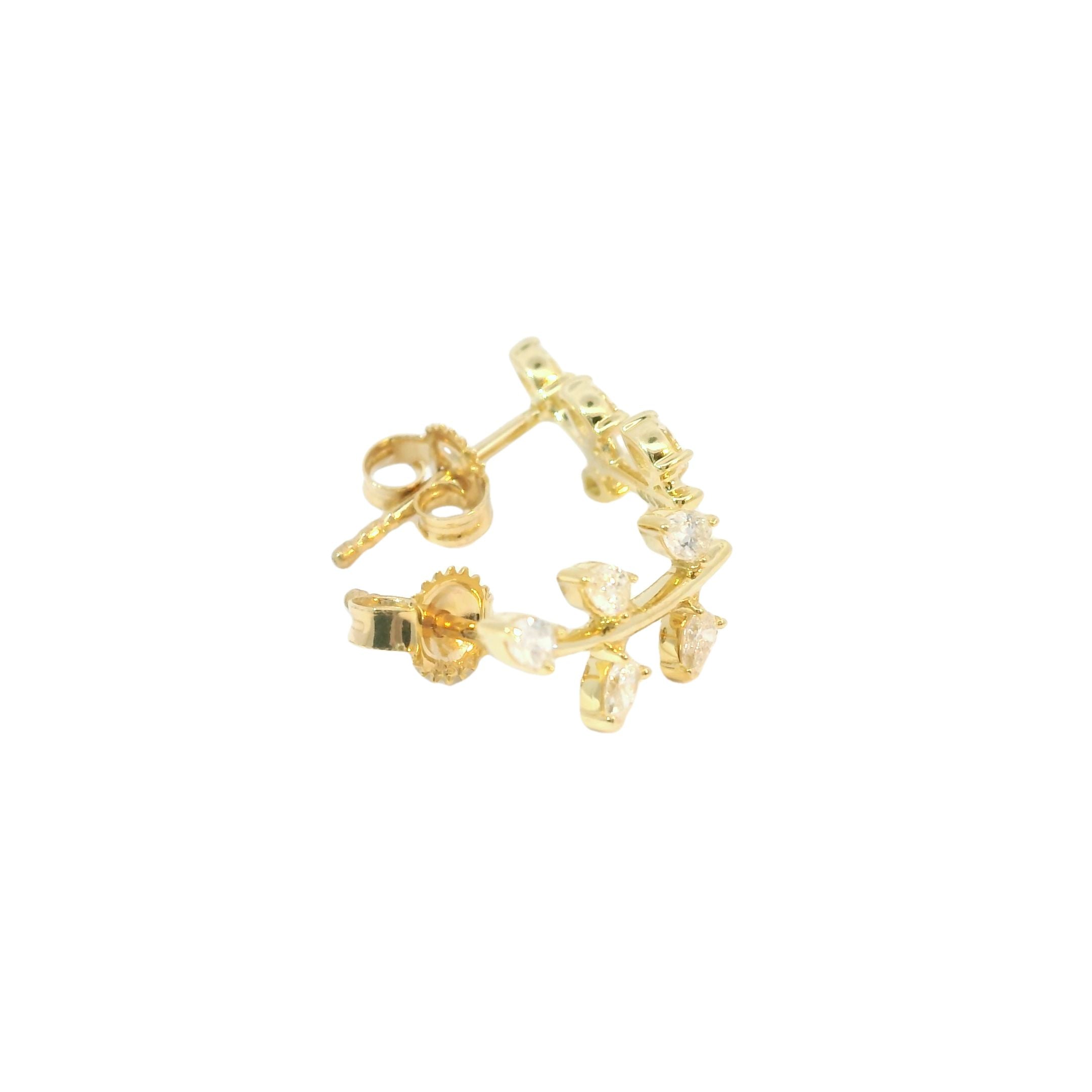 Pendientes En Forma De Hoja De Diamante 0.31 Ct.