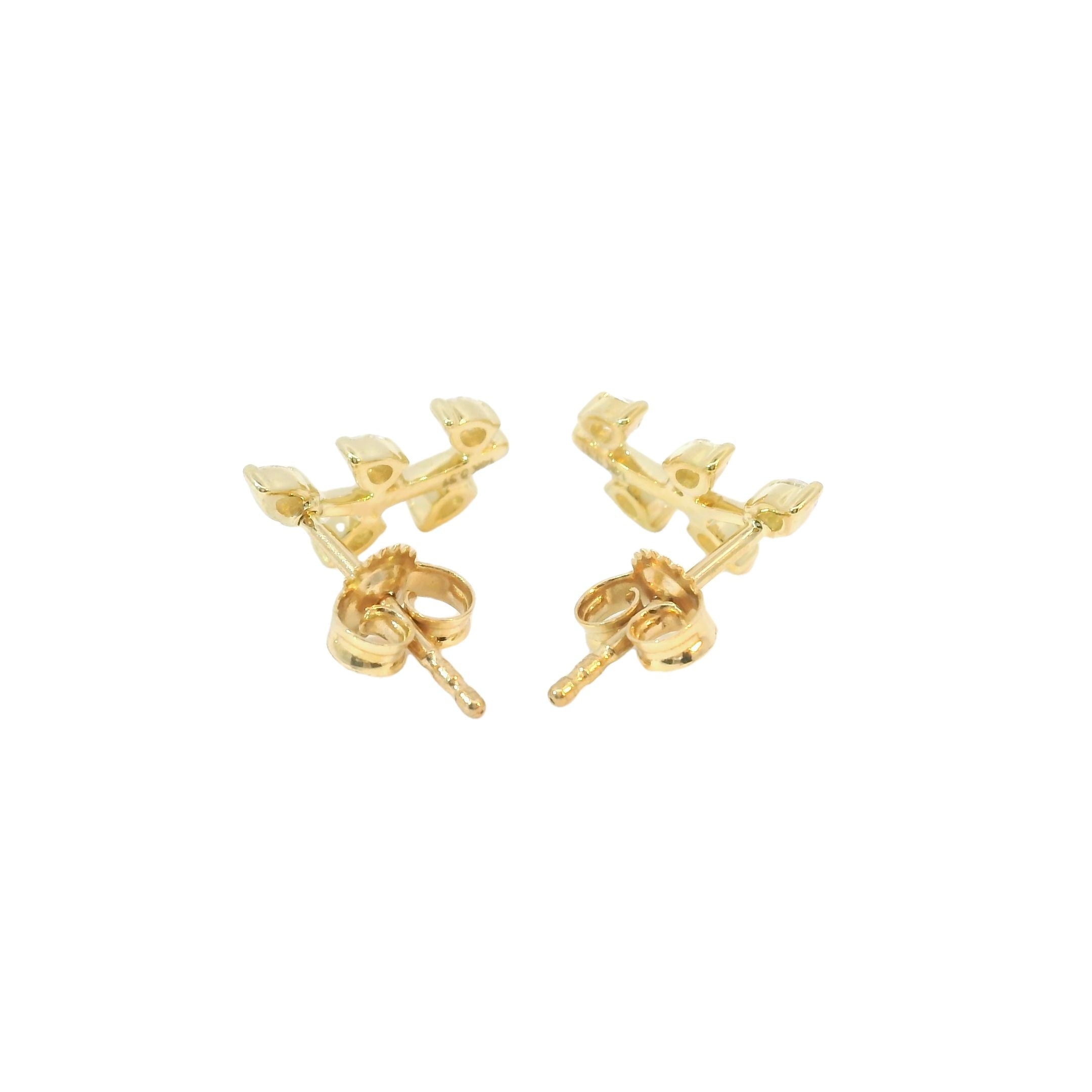 Pendientes En Forma De Hoja De Diamante 0.31 Ct.