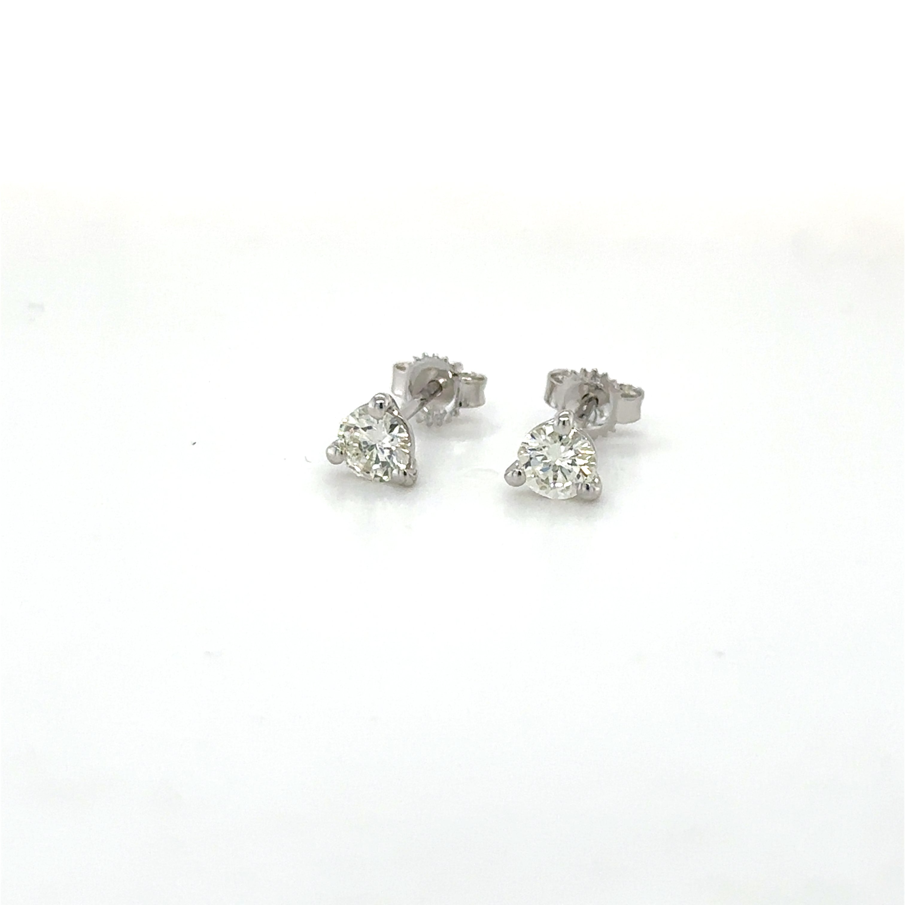 Pendientes De Diamantes De Oro Blanco De 14K 0.61 Ct.