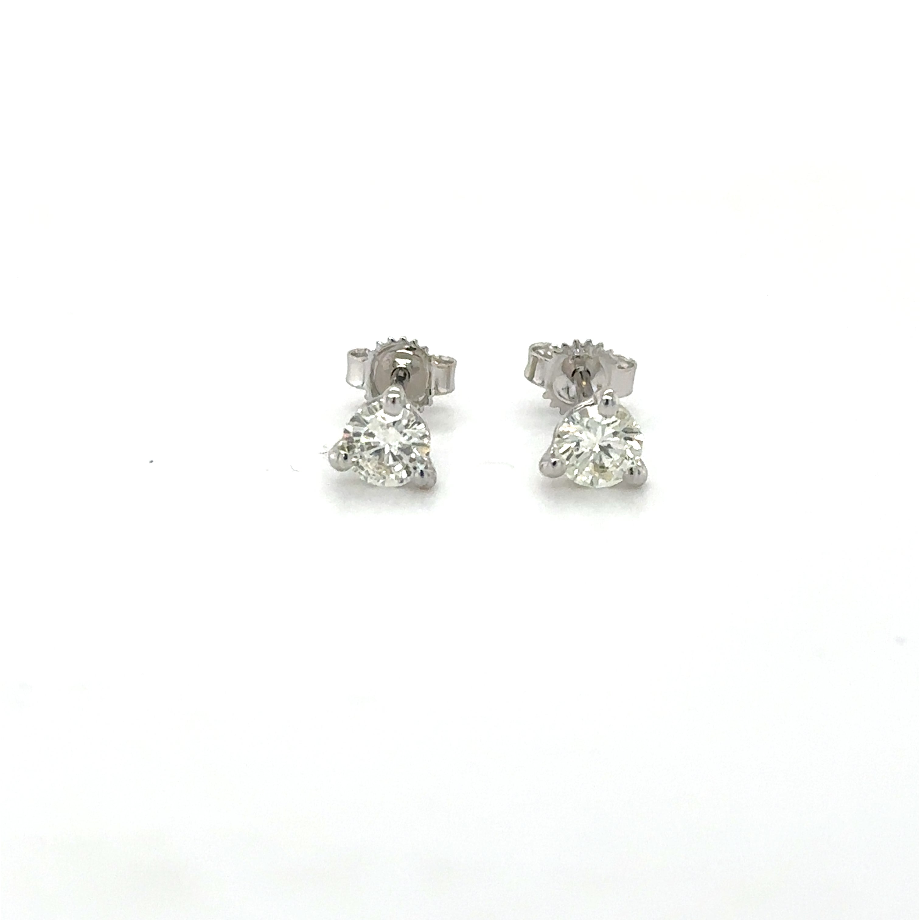 Pendientes De Diamantes De Oro Blanco De 14K 0.61 Ct.