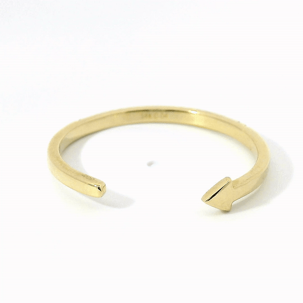 Anillo De Diamantes De Oro Amarillo De 14K 0.04 Ct.