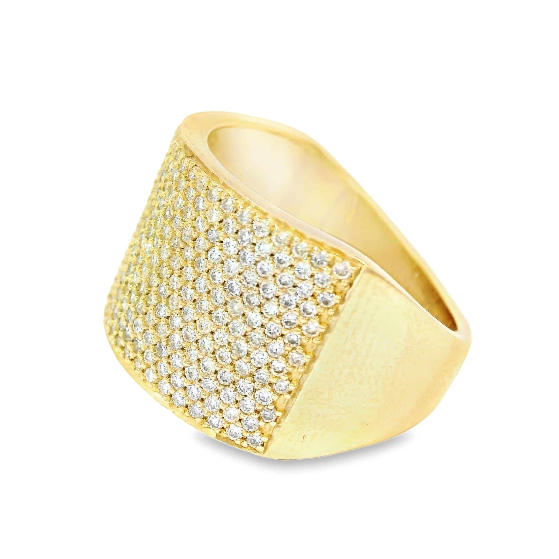 Anillo De Oro Amarillo De 14 Quilates Con Diamantes 1.39 Ct.