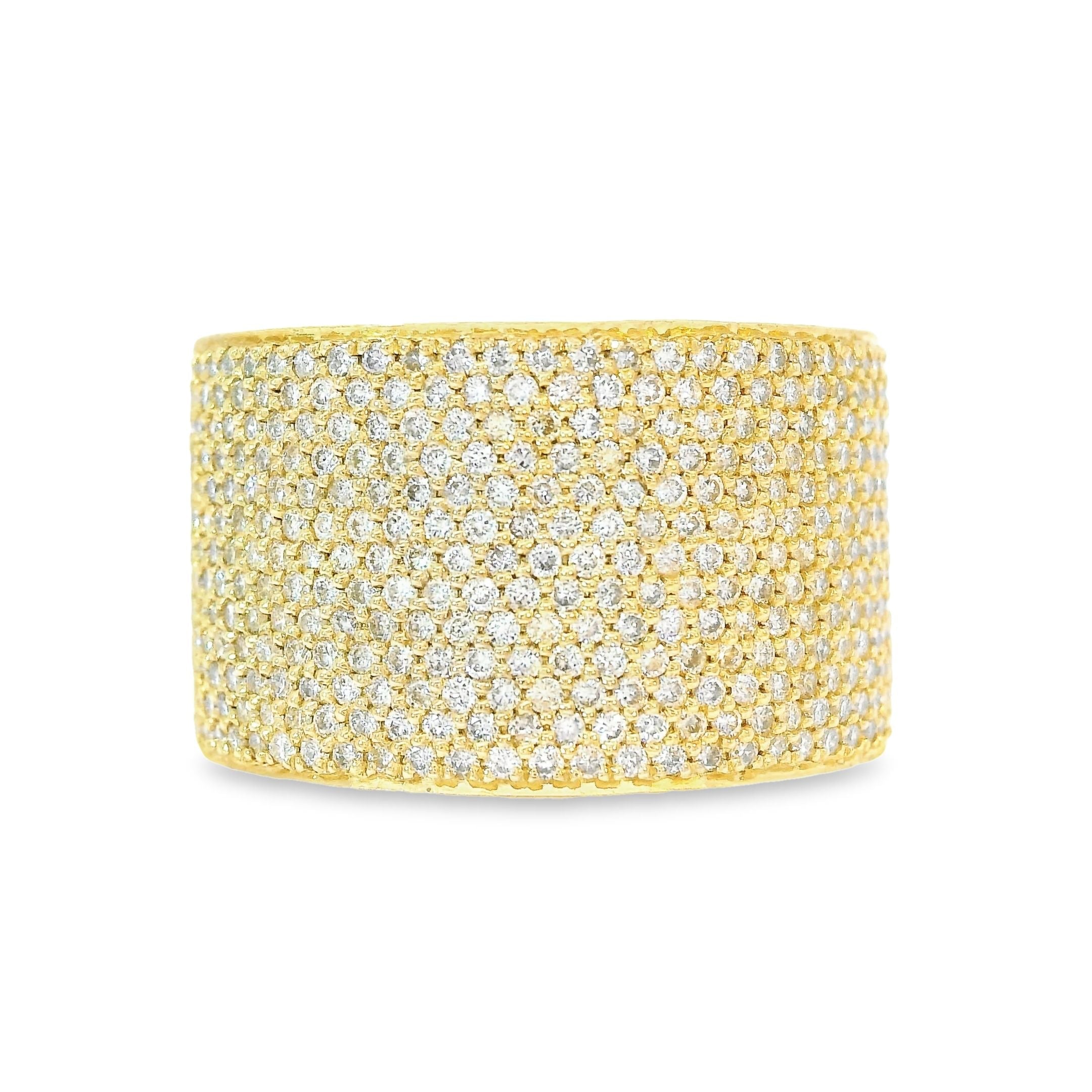 Anillo De Oro Amarillo De 14 Quilates Con Diamantes 1.39 Ct.
