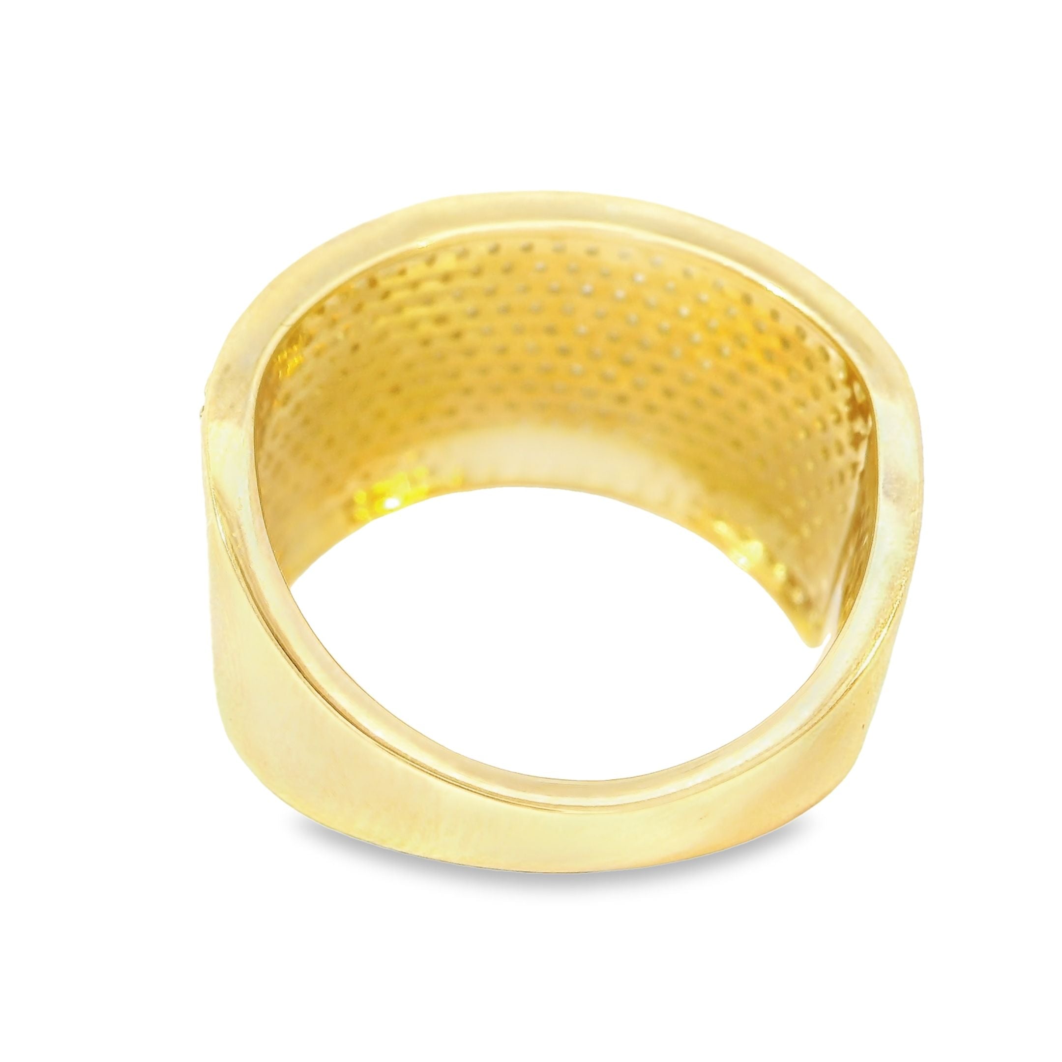 Anillo De Oro Amarillo De 14 Quilates Con Diamantes 1.39 Ct.