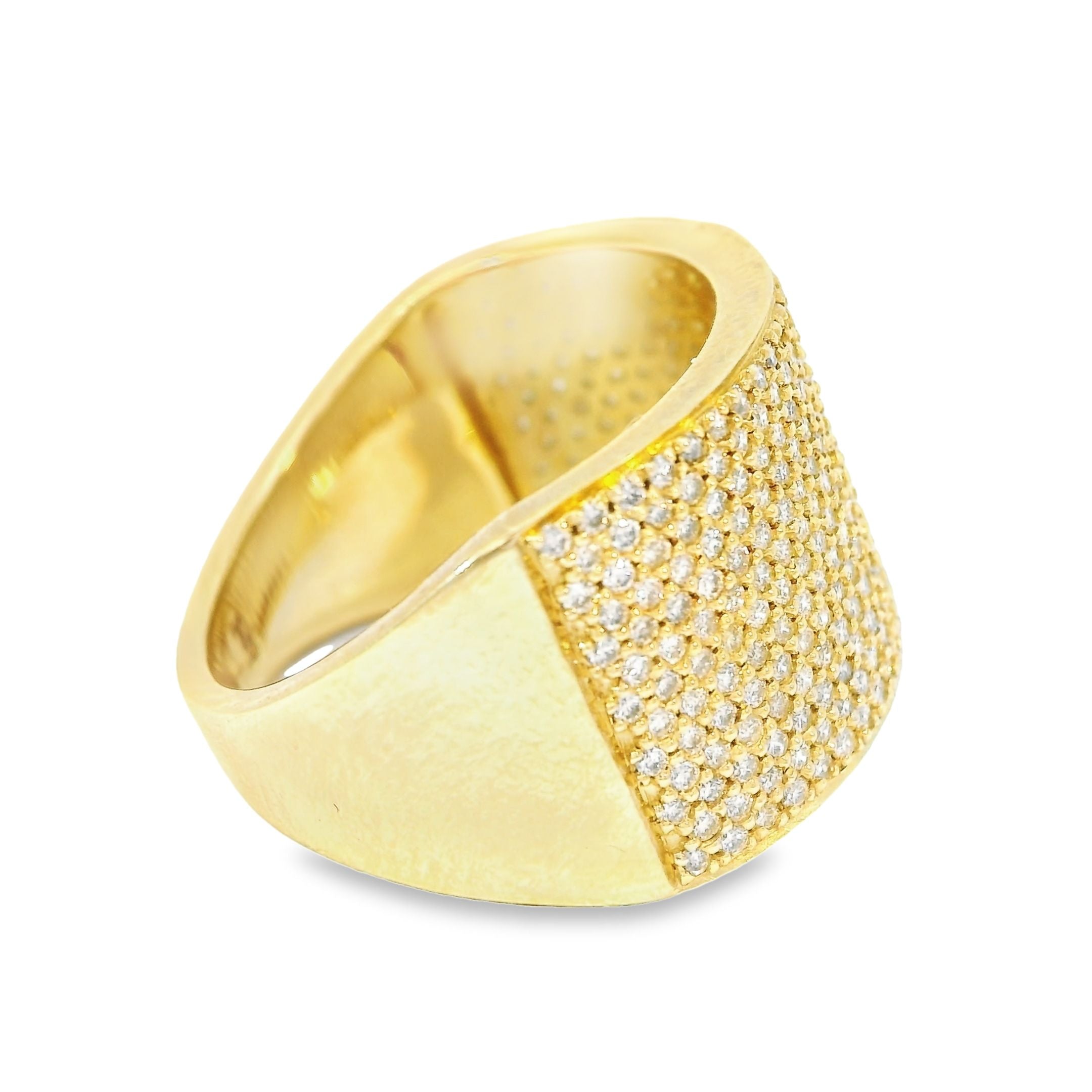 Anillo De Oro Amarillo De 14 Quilates Con Diamantes 1.39 Ct.